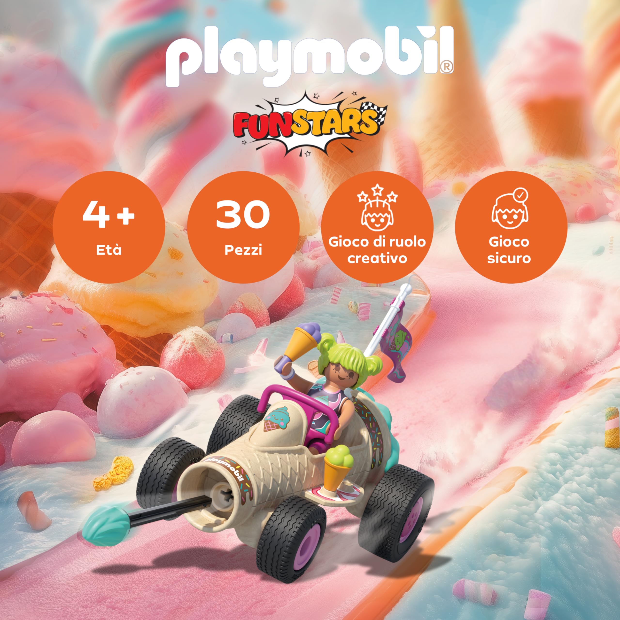 Playmobil Funstars Gelato Sfrecciante playset con statuine