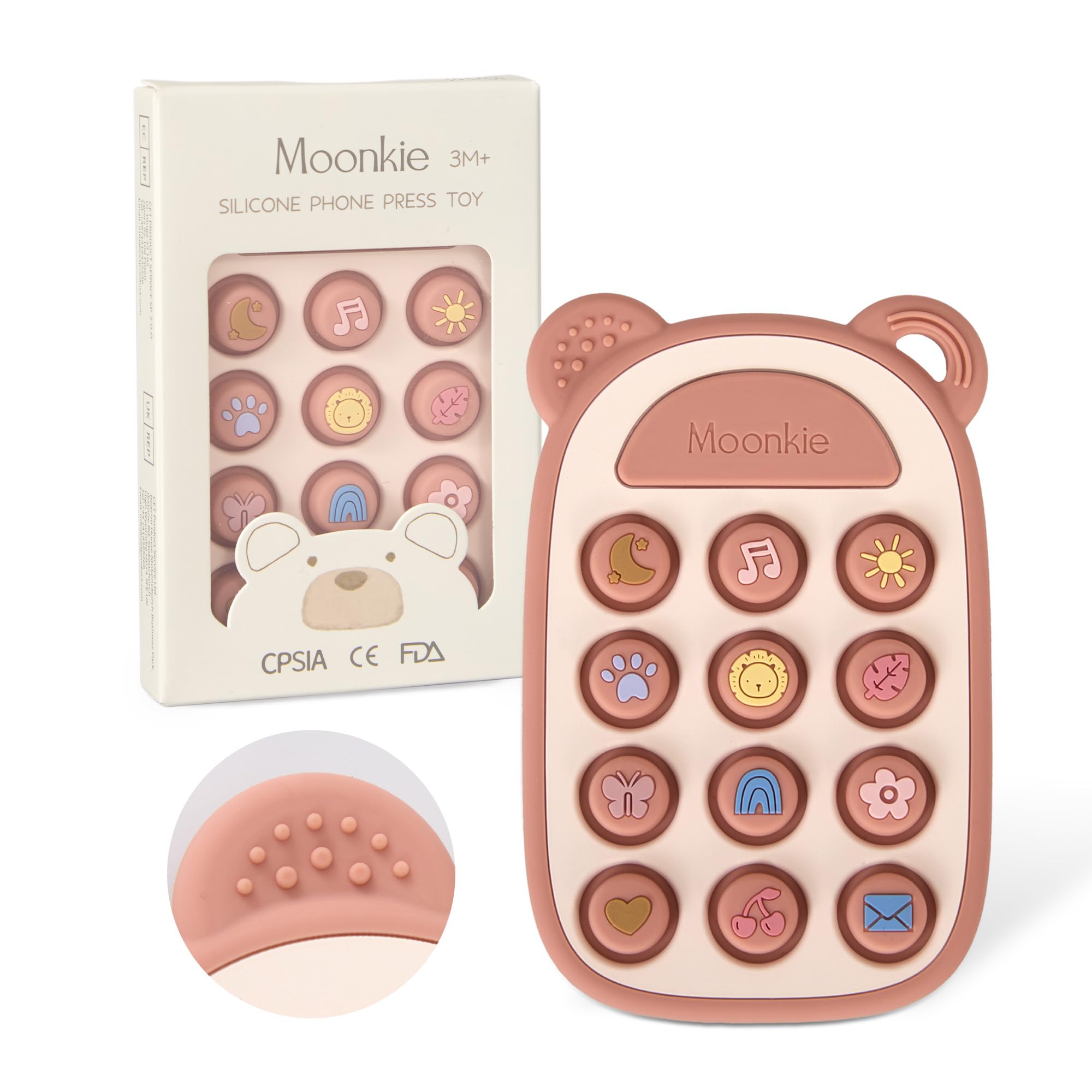 Moonkie Telefono Massaggiagengive Silicone Blush Sensoriale