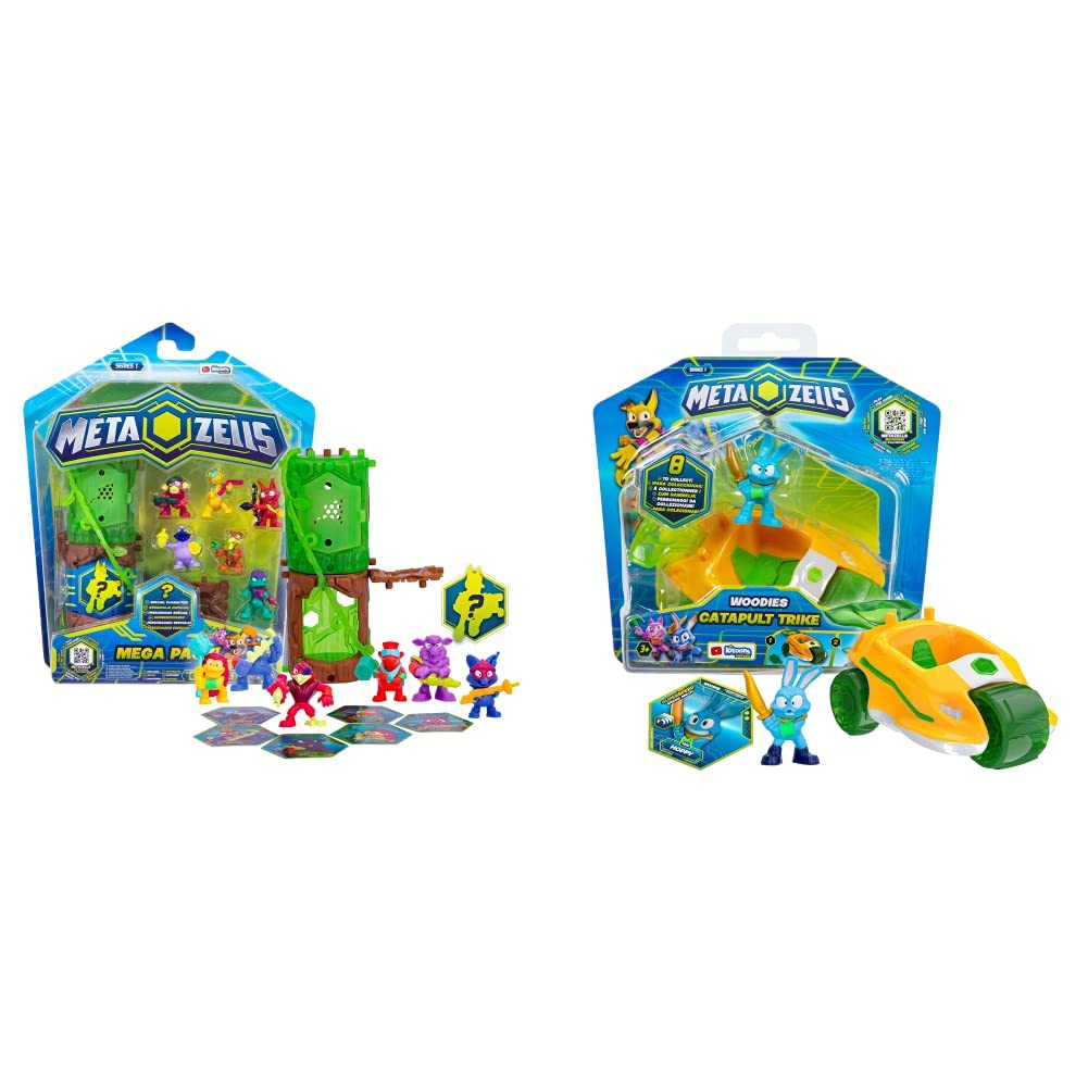 Metazells Pack 7 personaggi + 2 tronchi carte S1