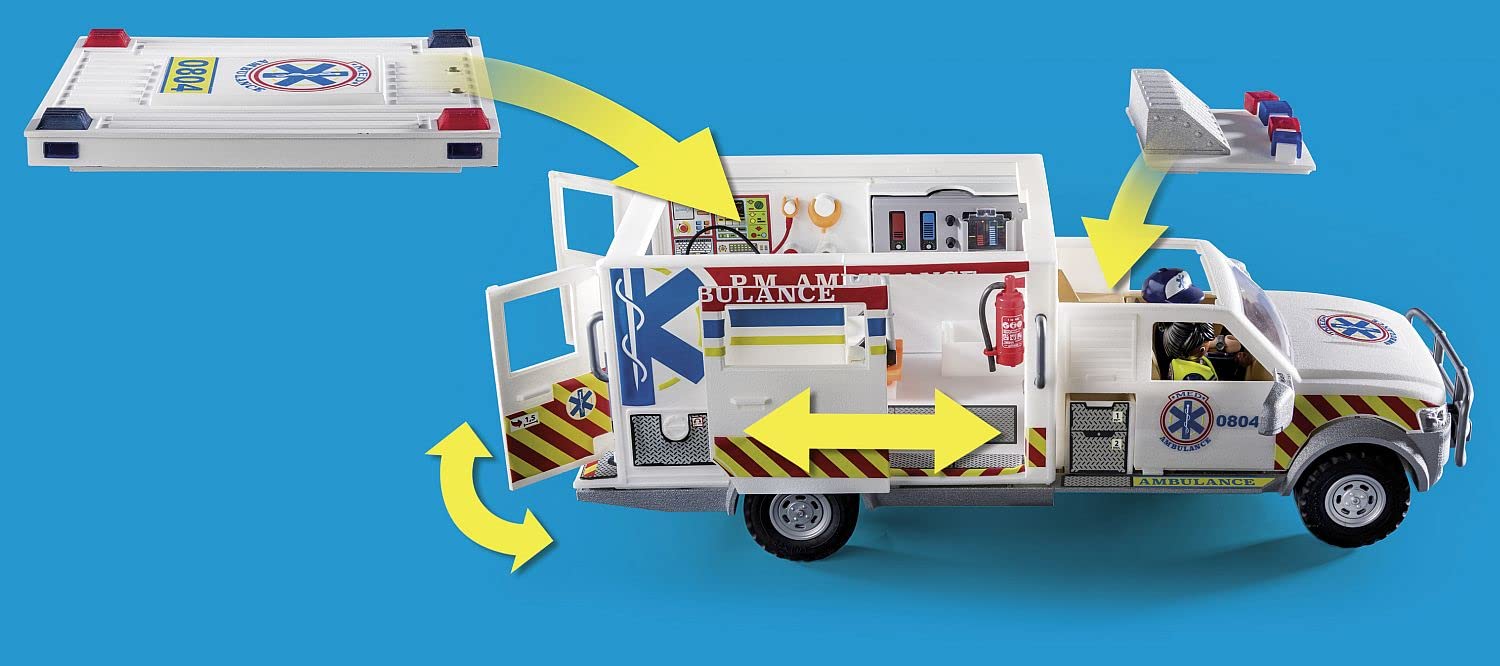 PLAYMOBIL City Action 70936 Ambulanza Americana con Luci e Suoni