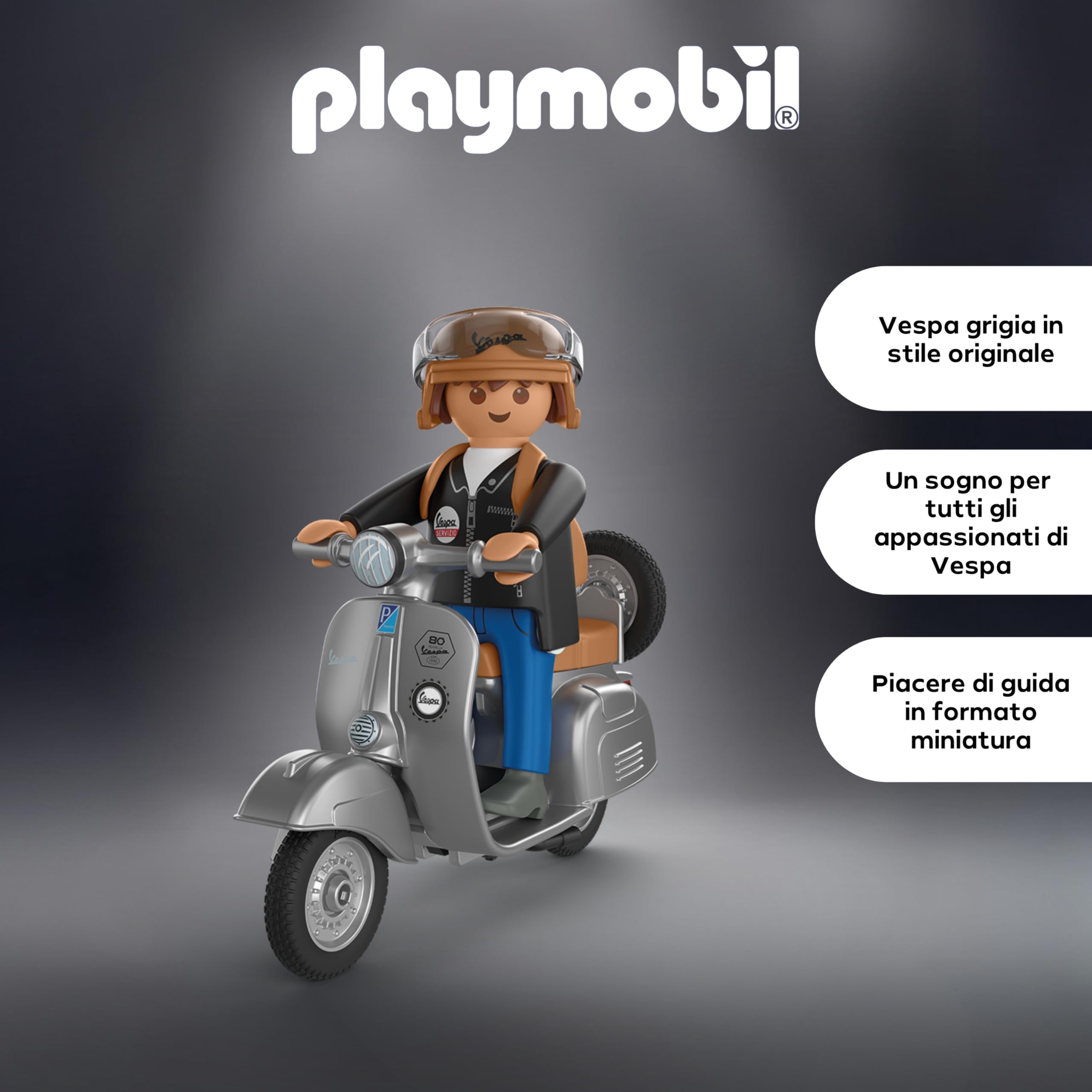 Playmobil Vespa 72282 80° Anniversario scooter crema 4+ anni