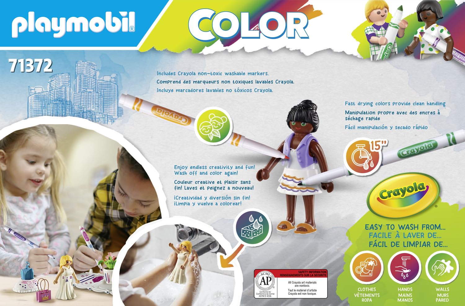 Playmobil Color 71372 Fashion Boutique gioco creativo pennarelli