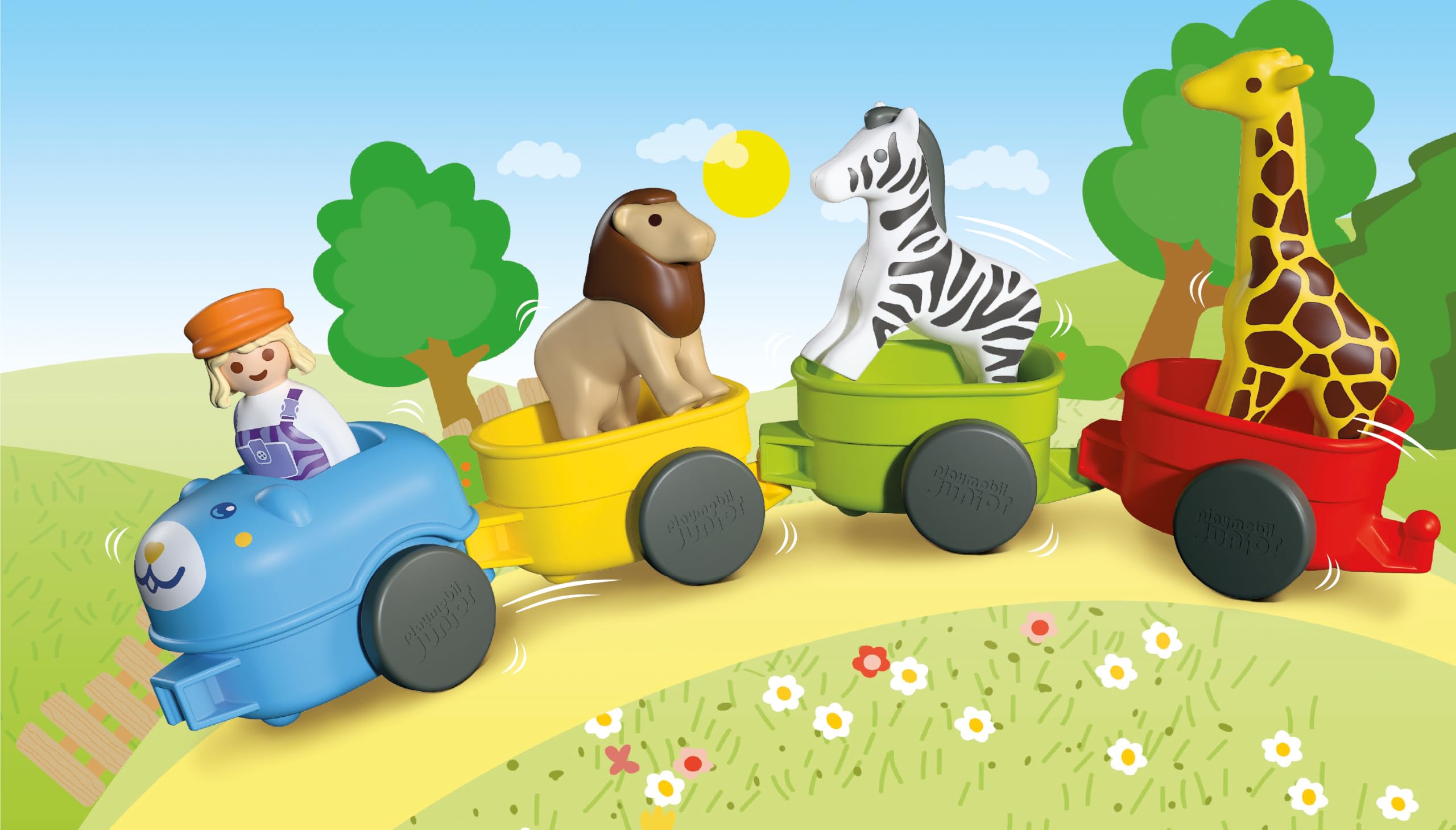 Playmobil Junior Trenino Animali 72084 4 Vagoni da 4 Anni