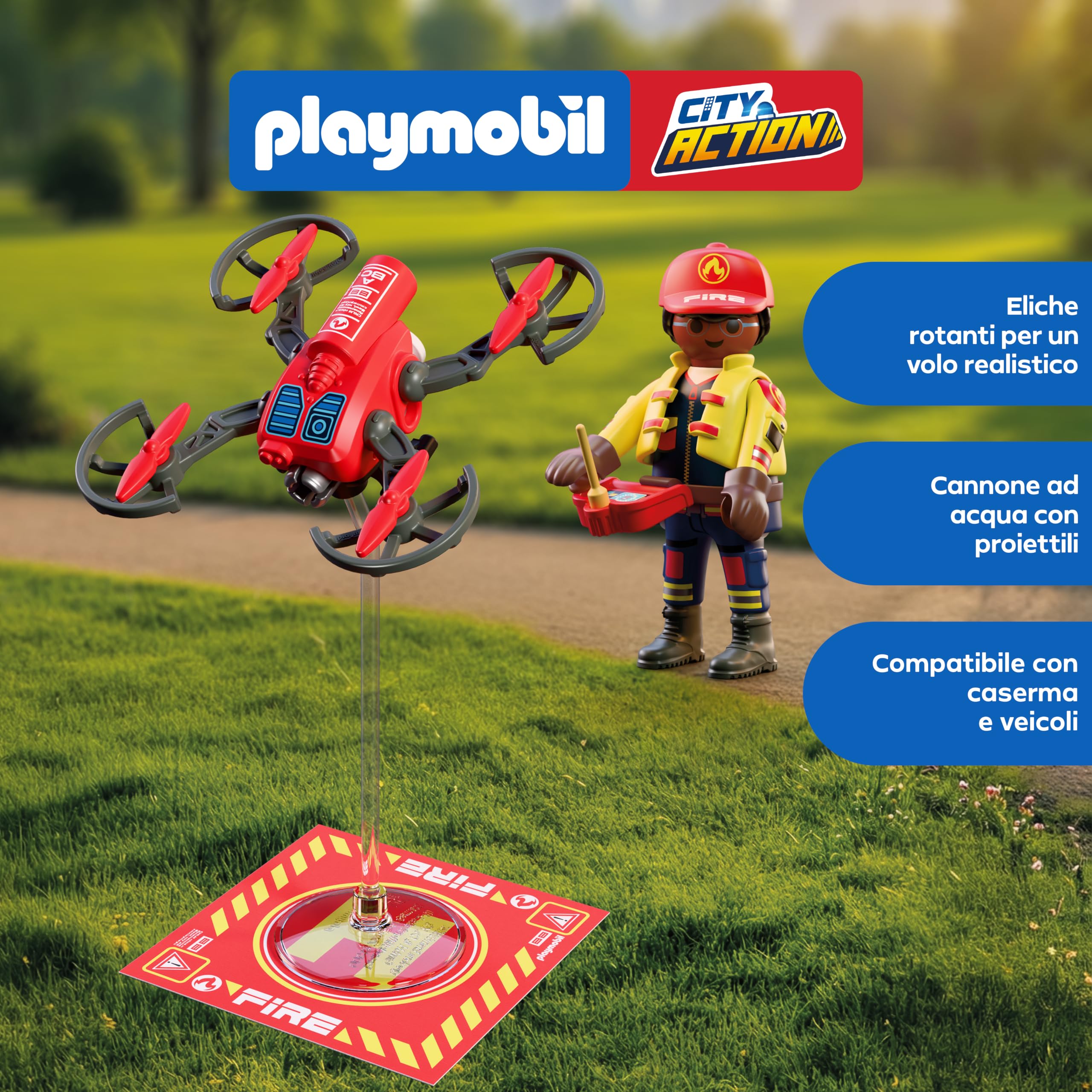 PLAYMOBIL City Action 72197 Drone Antincendio proiettili