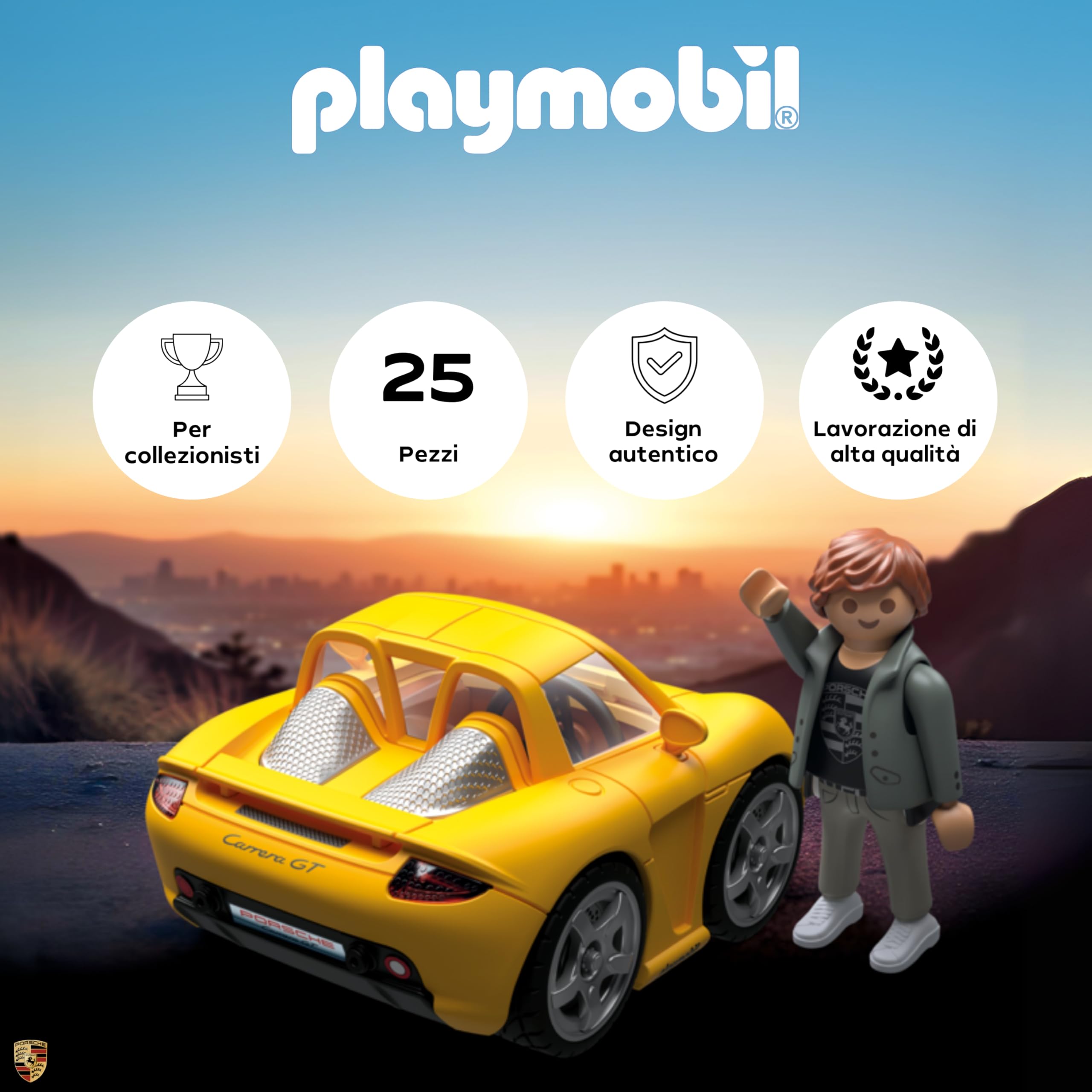 Playmobil Auto Porsche Carrera GT Modellino Auto con Figure