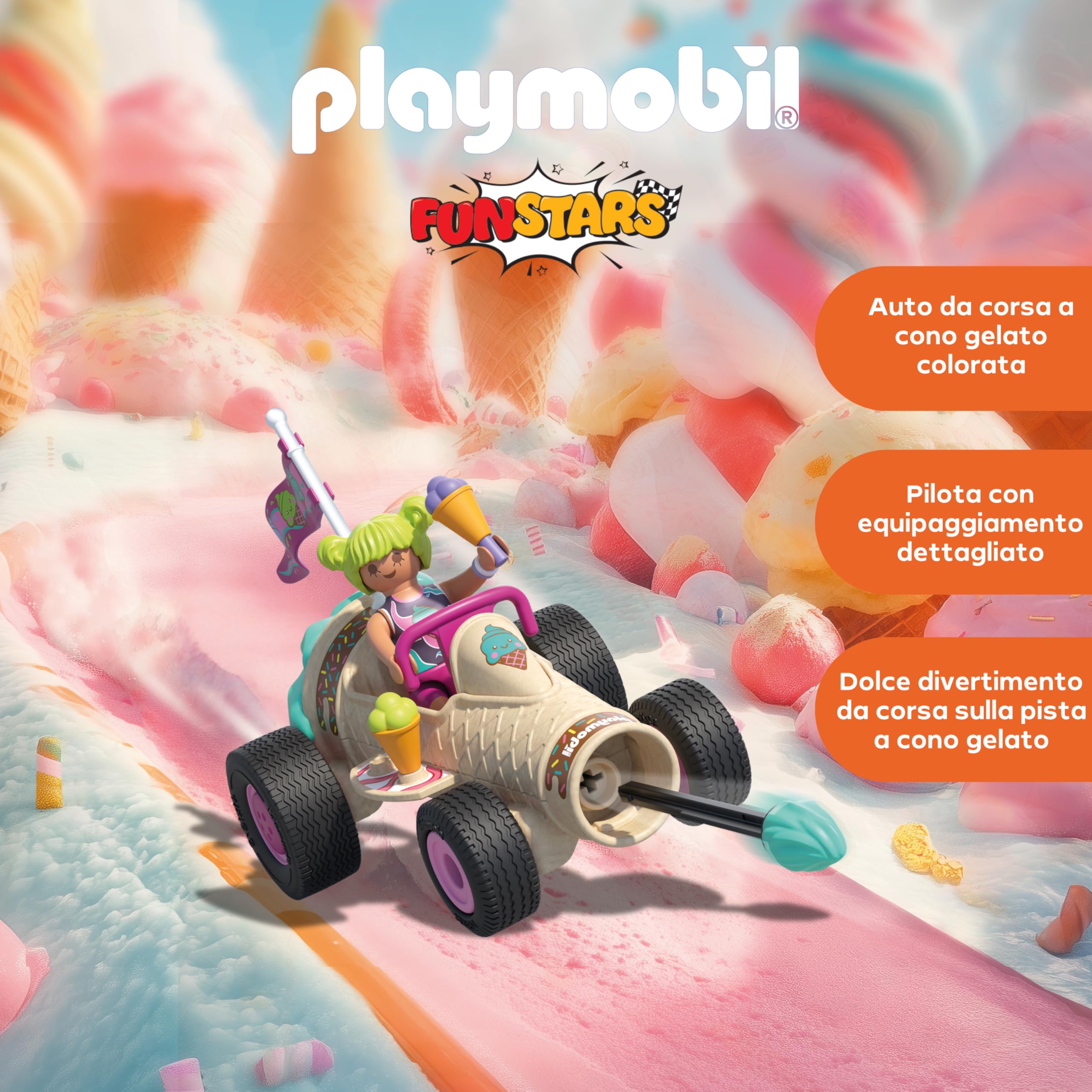 Playmobil Funstars Gelato Sfrecciante playset con statuine