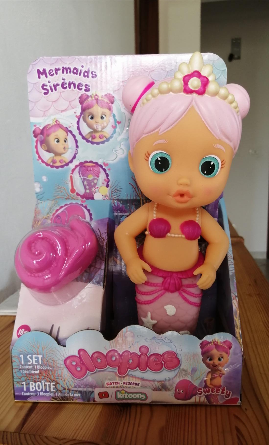 Bloopies Sirenetta Sweety Bambola Bagnetto Coda Cambia Colore
