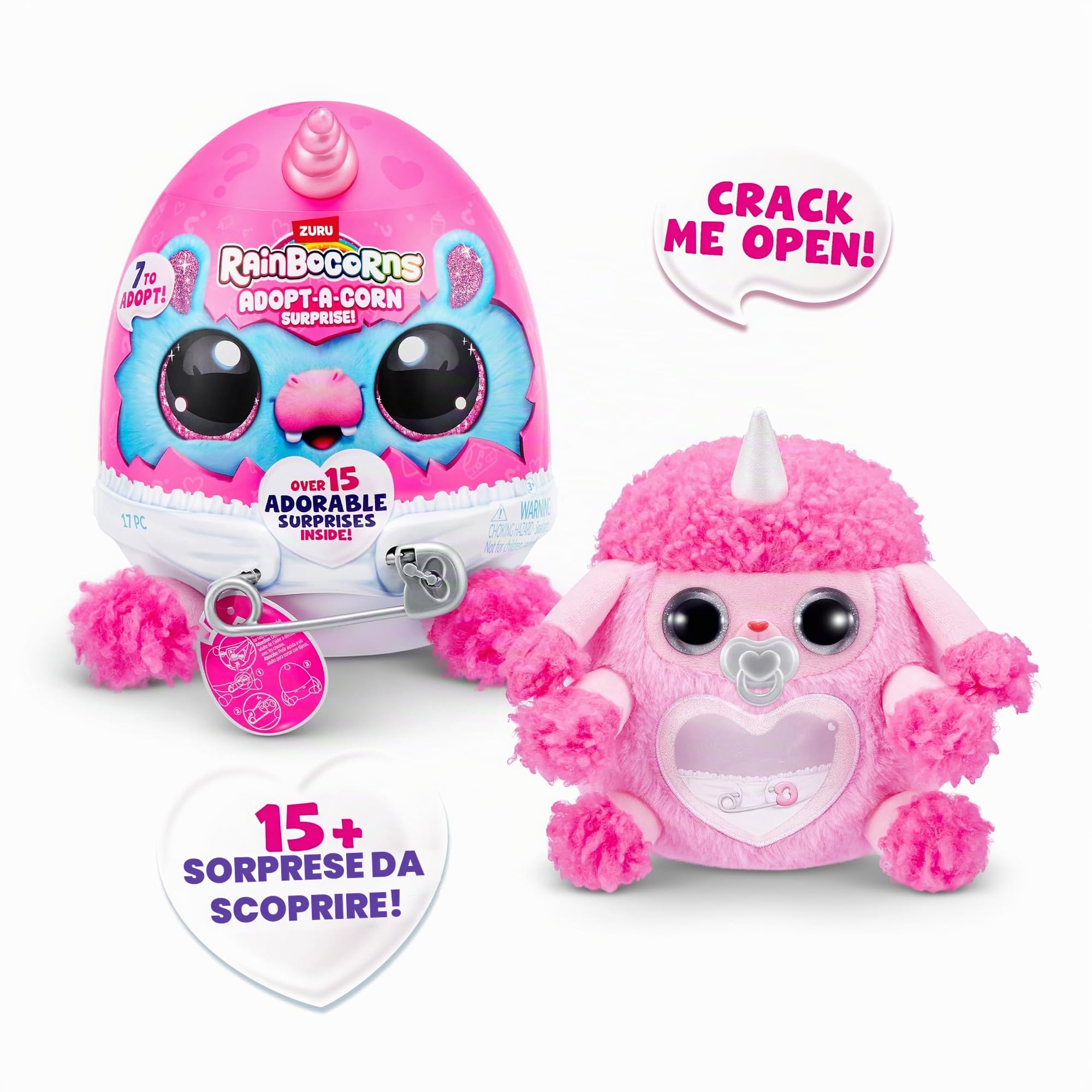 Rainbocorns Adopt-A-Corn Poodle barboncino peluche 23,5 cm
