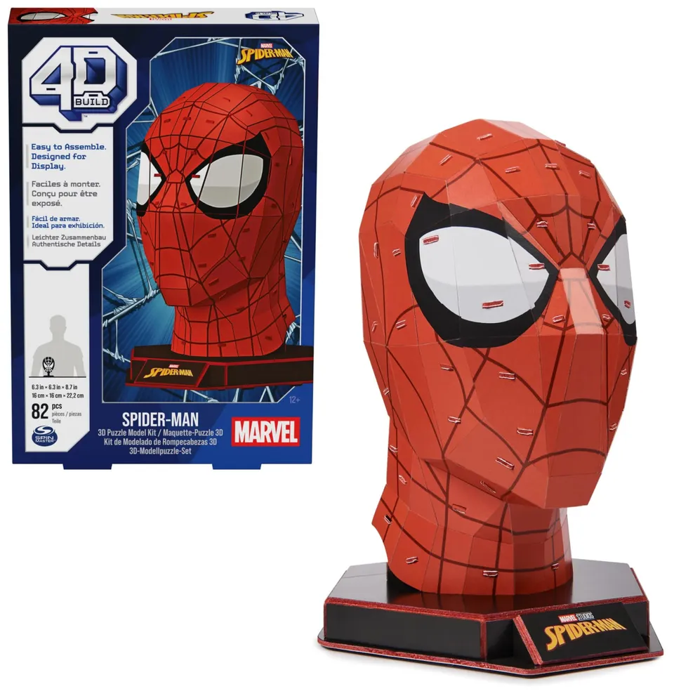Spin Master 4D Build Spider-Man Puzzle 3D 82 Pezzi da Esposizione