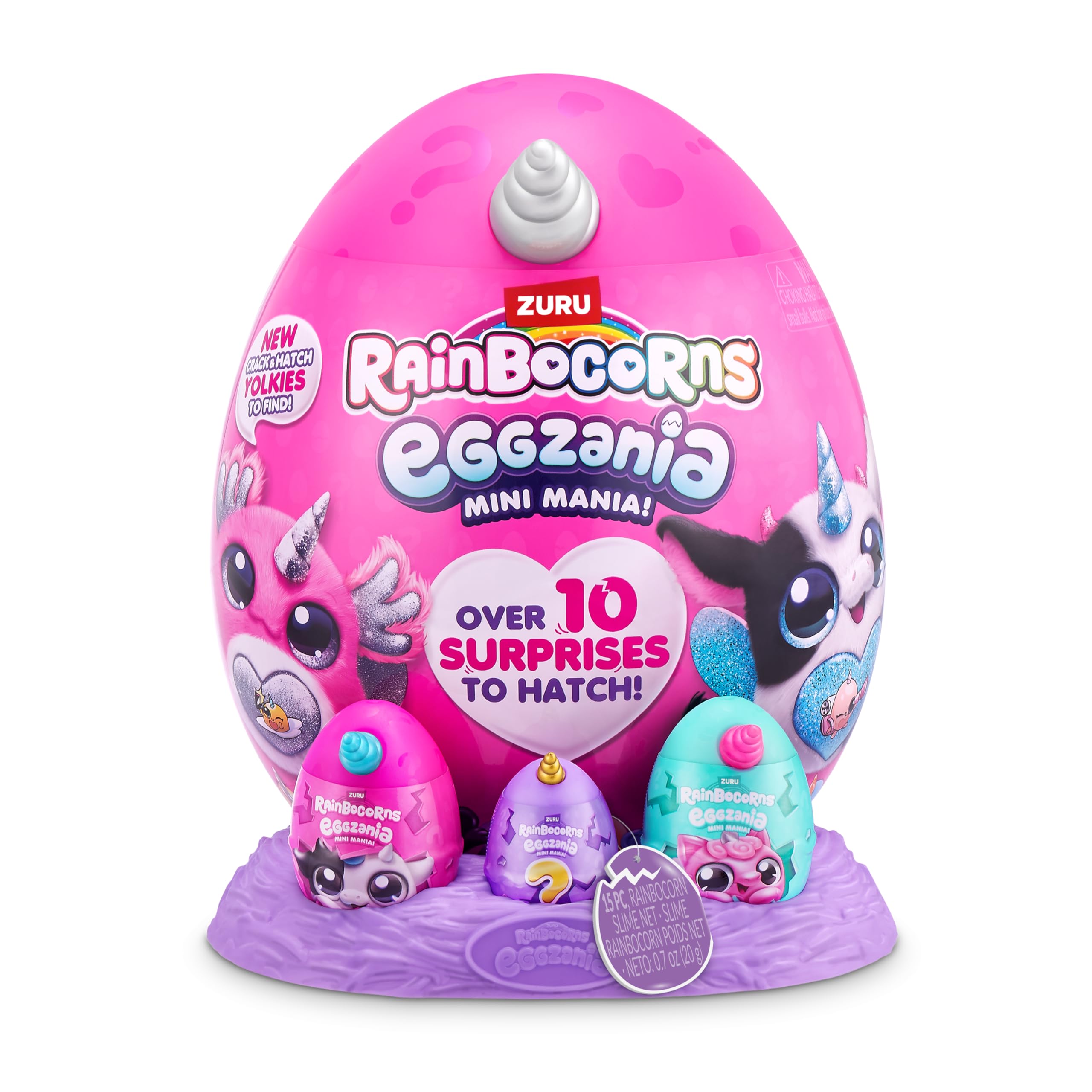Rainbocorns Eggzania Mini Mania Cow mucca peluche 10 sorprese