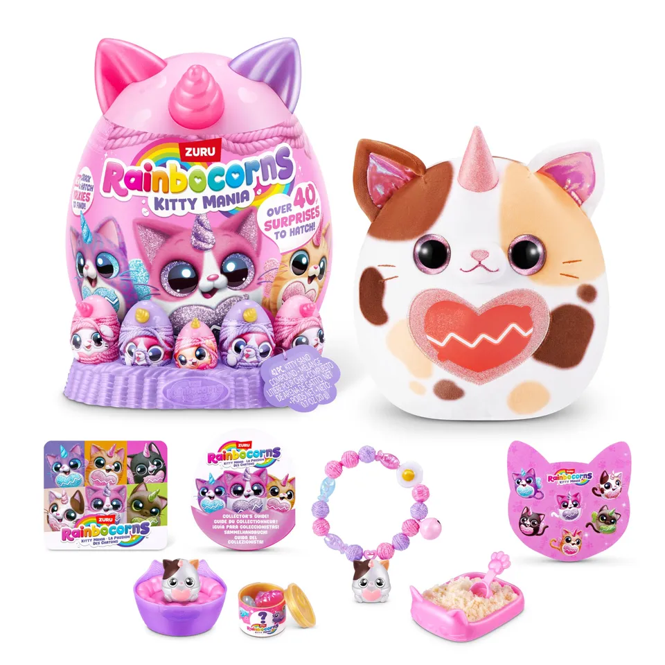 Rainbocorns Kitty Mania peluche gatto sorpresa Rosa