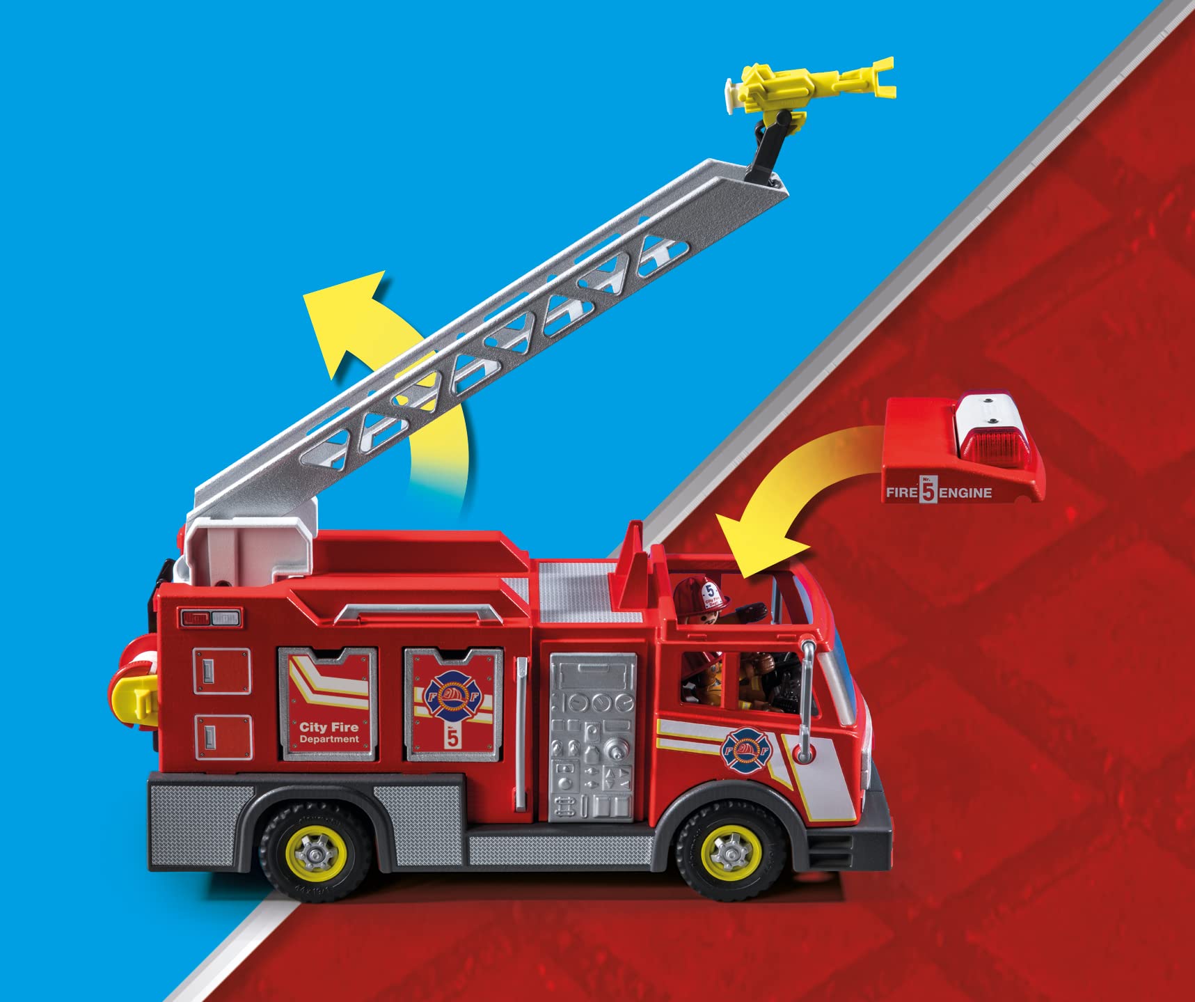 PLAYMOBIL 71233 City Action camion pompieri con scala