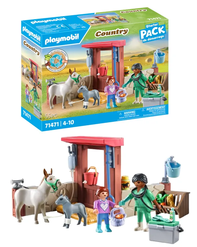 PLAYMOBIL Country visita veterinaria per asini starter pack