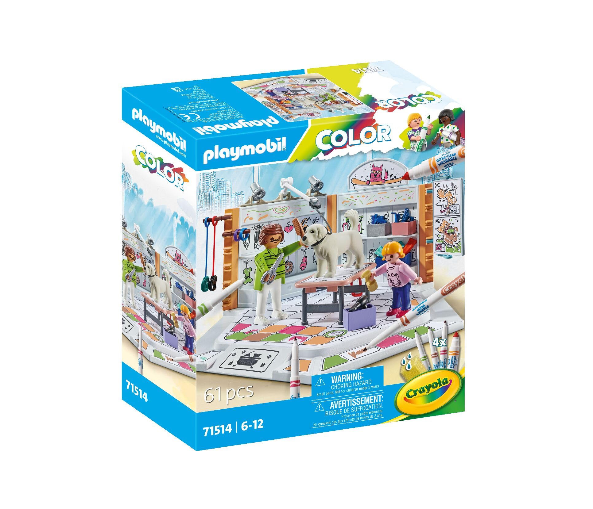 PLAYMOBIL Color 71514 Dog Beauty Center Playset Cani Lavabile
