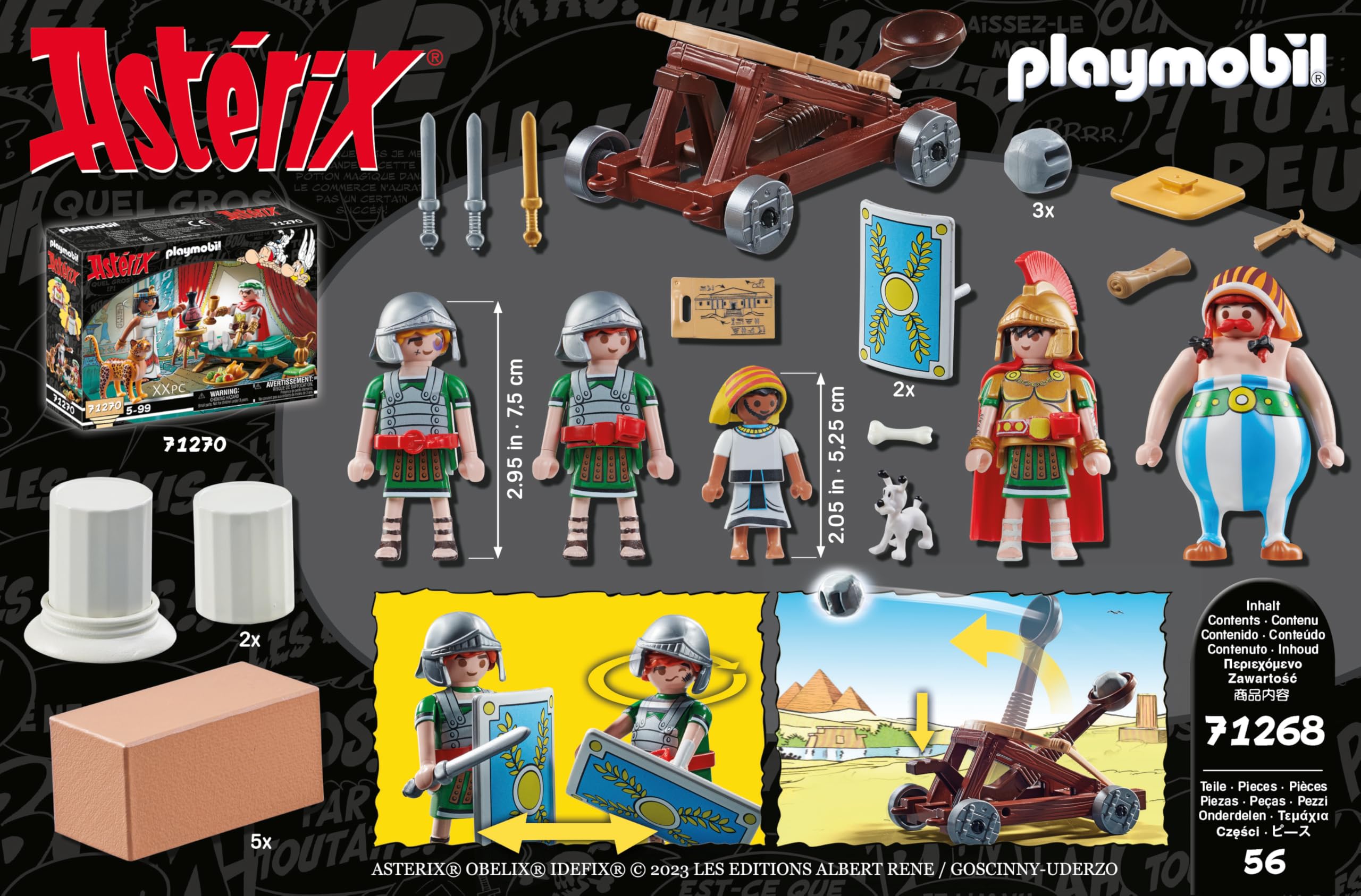 Playmobil Asterix 71268 Numerobis Battaglia Palazzo playset 56 pezzi