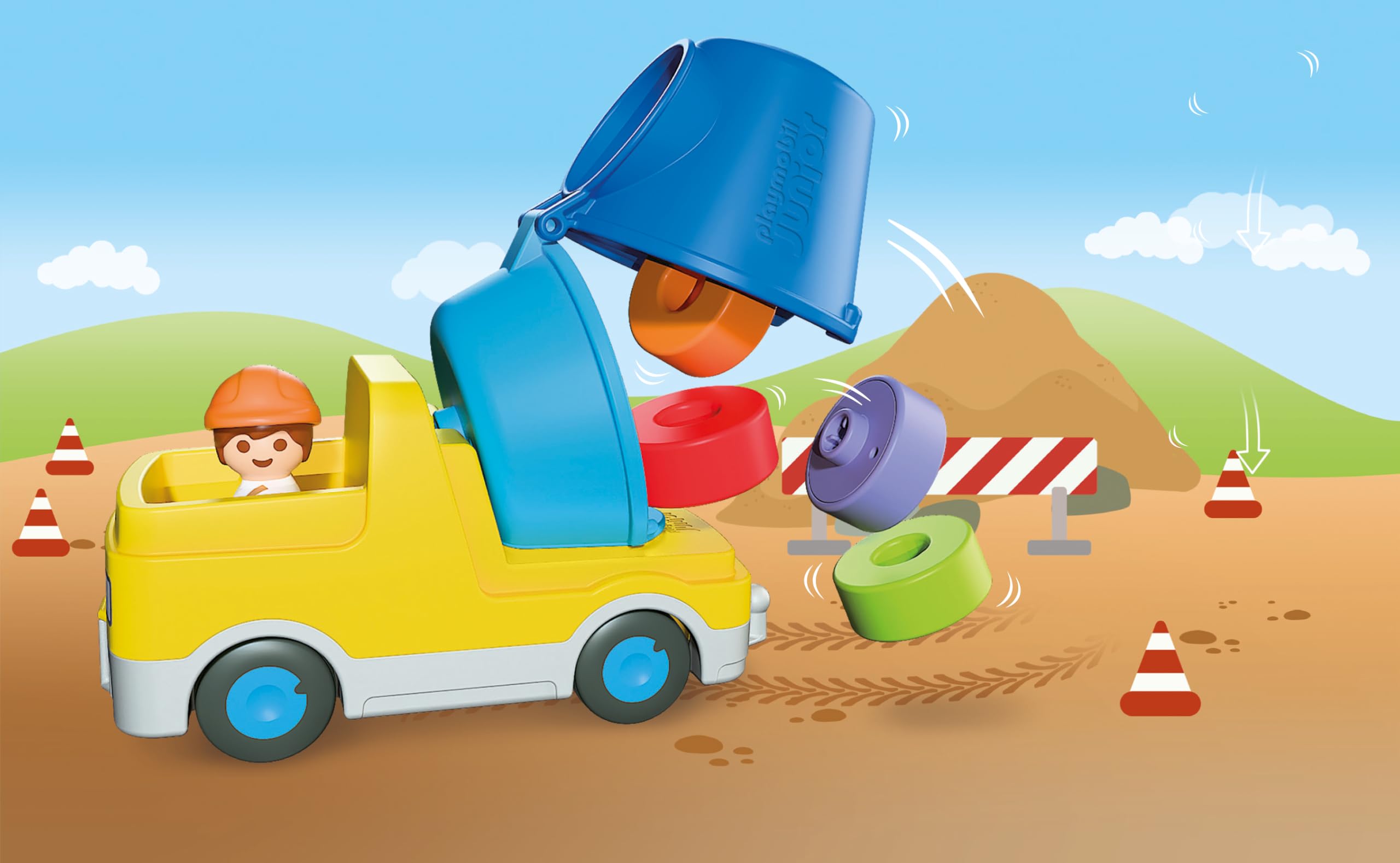 Playmobil Junior 72083 betoniera cantiere da 1 anno