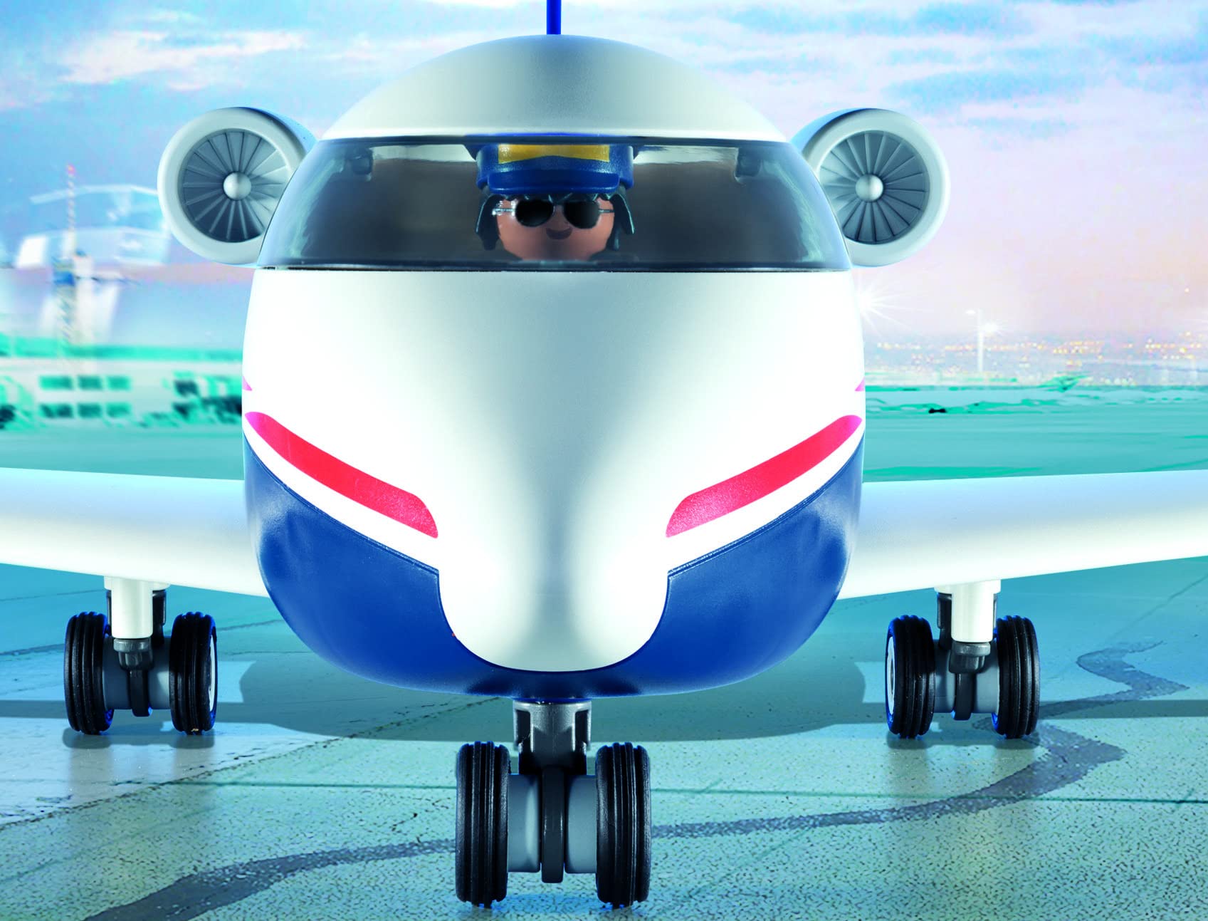 Playmobil City Action 71153 aeroporto con aeroplano playset 146 pezzi