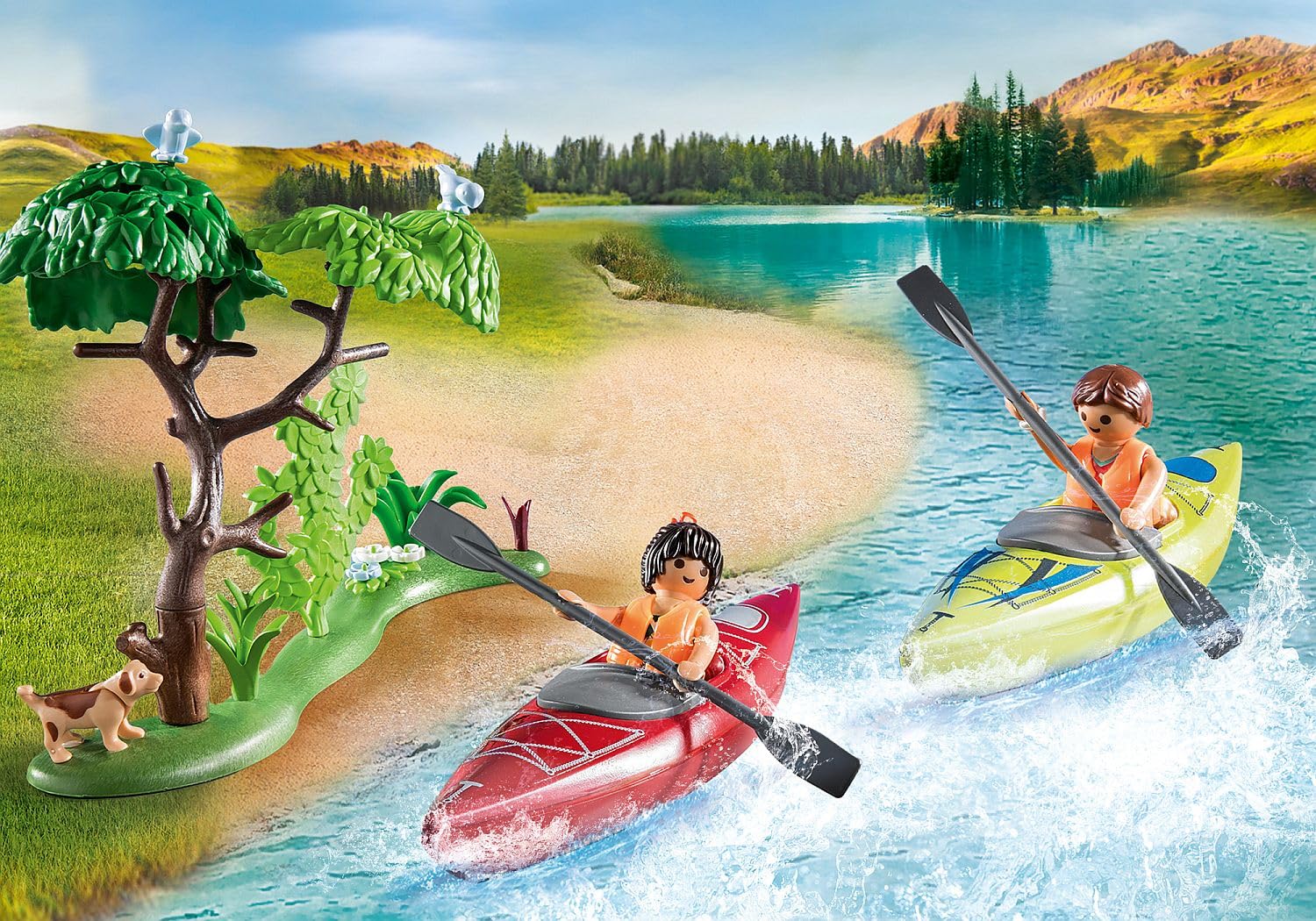 PLAYMOBIL My Life 71425 Avventura in Canoa campeggio 54 pezzi