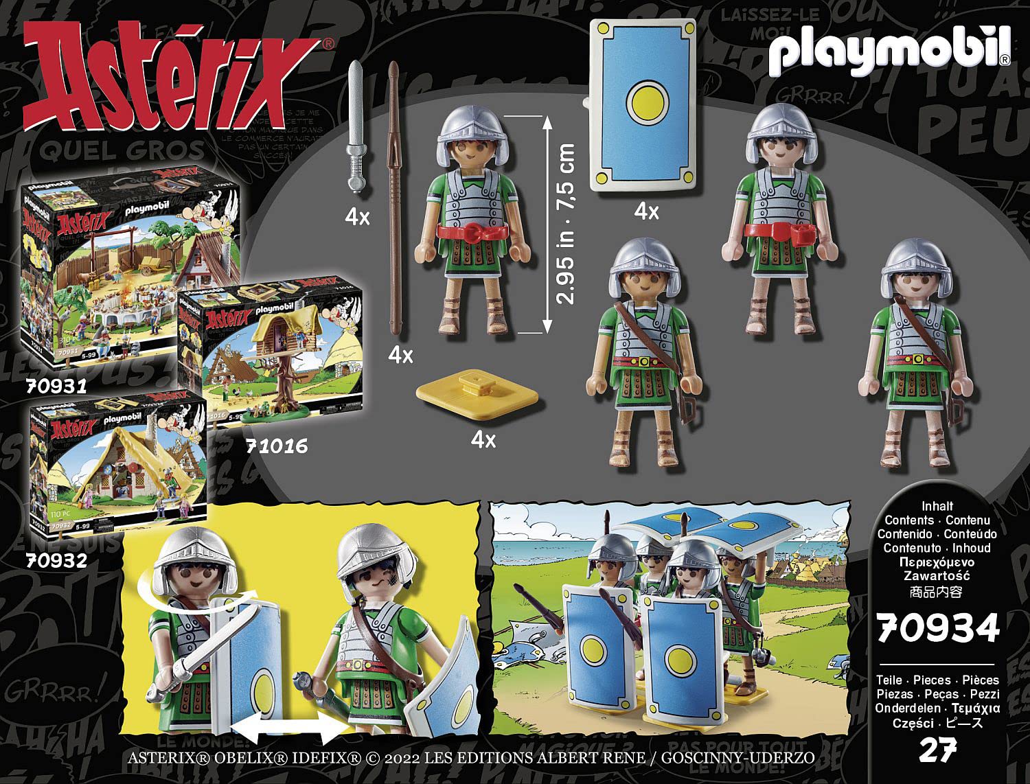 PLAYMOBIL Asterix 70934 Truppe Romane set 27 pezzi