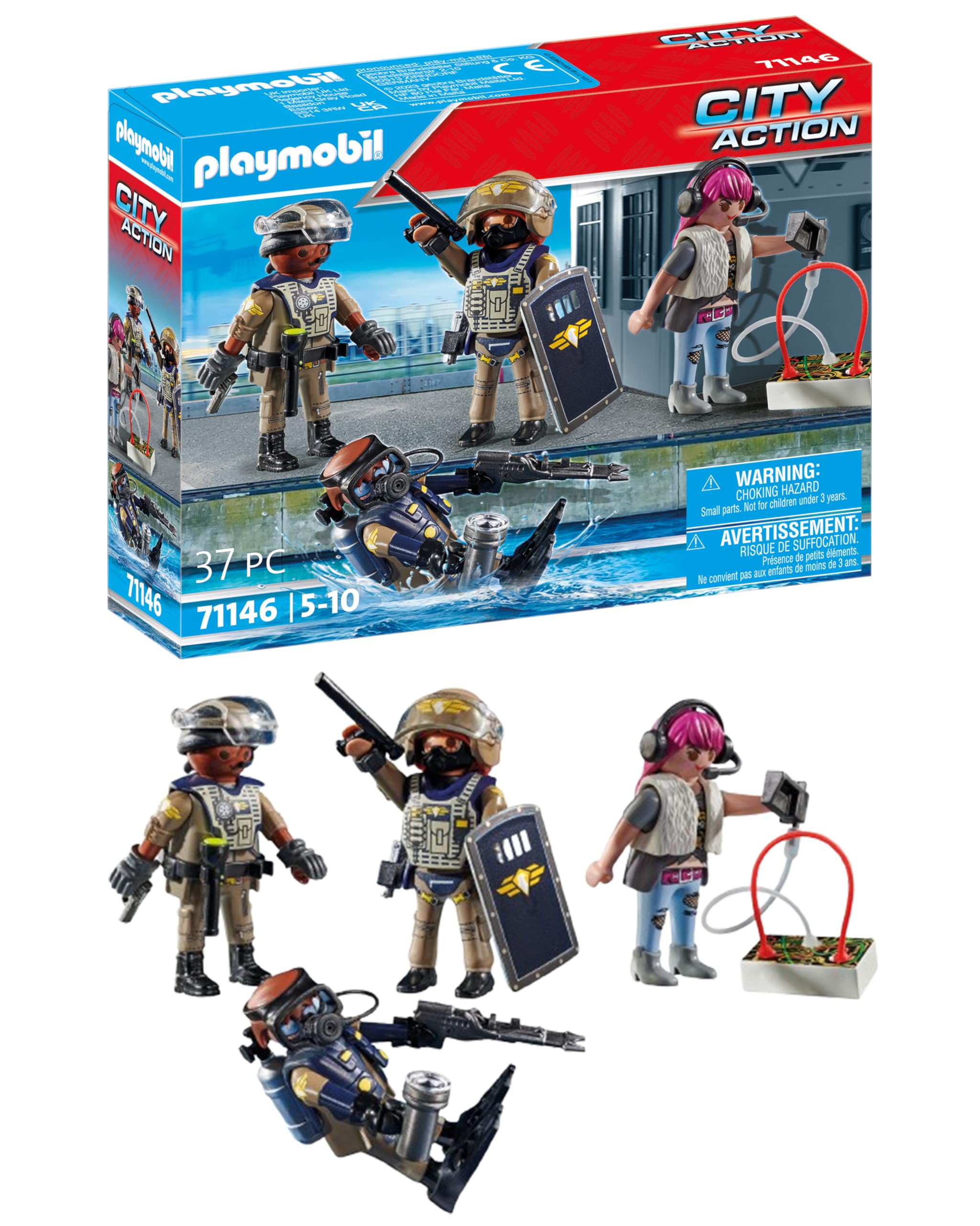 PLAYMOBIL 71146 City Action set 4 personaggi unità speciale