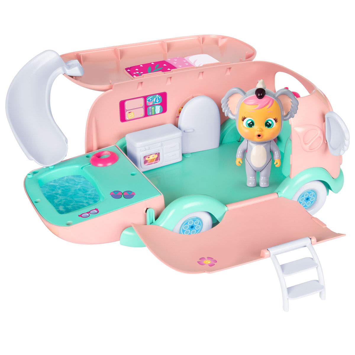 Imc Toys Cry Babies Magic Tears Koali Campervan camper con bambola