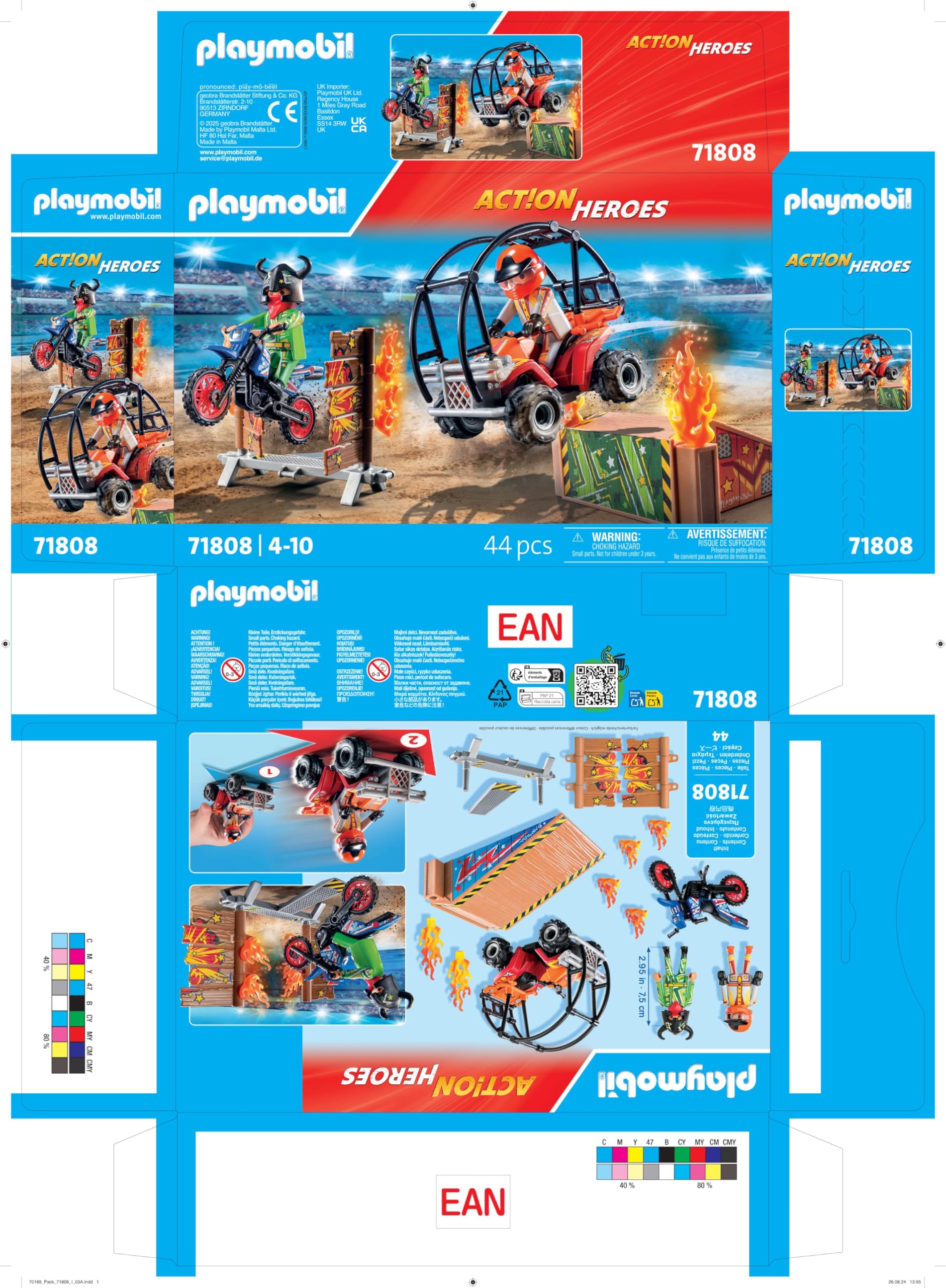Playmobil Sports 71808 Stunt Show Rampa Auto dai 4 Anni