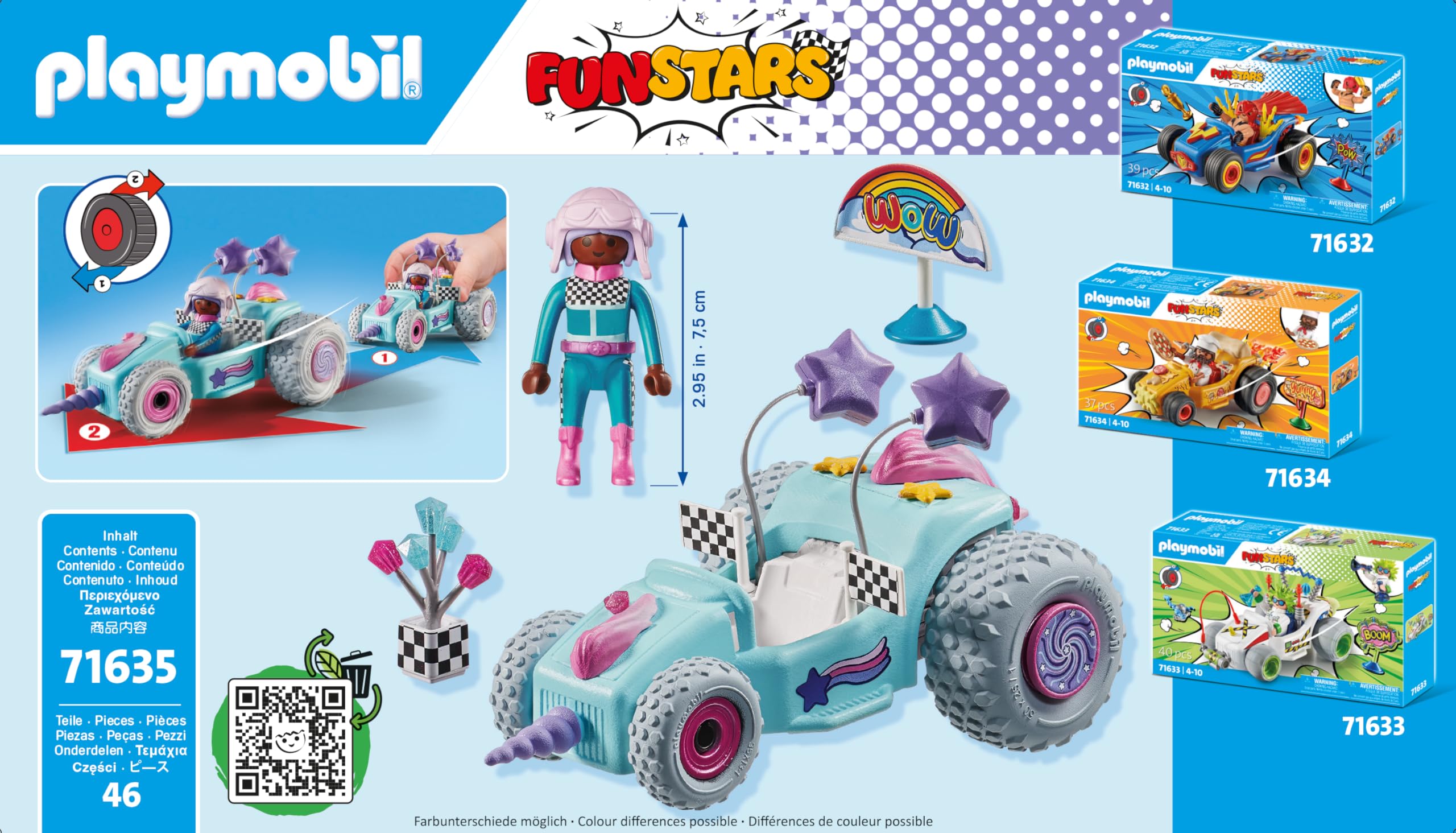 PLAYMOBIL Funstars 71635 kart Unicorno sfrecciante 46 pezzi