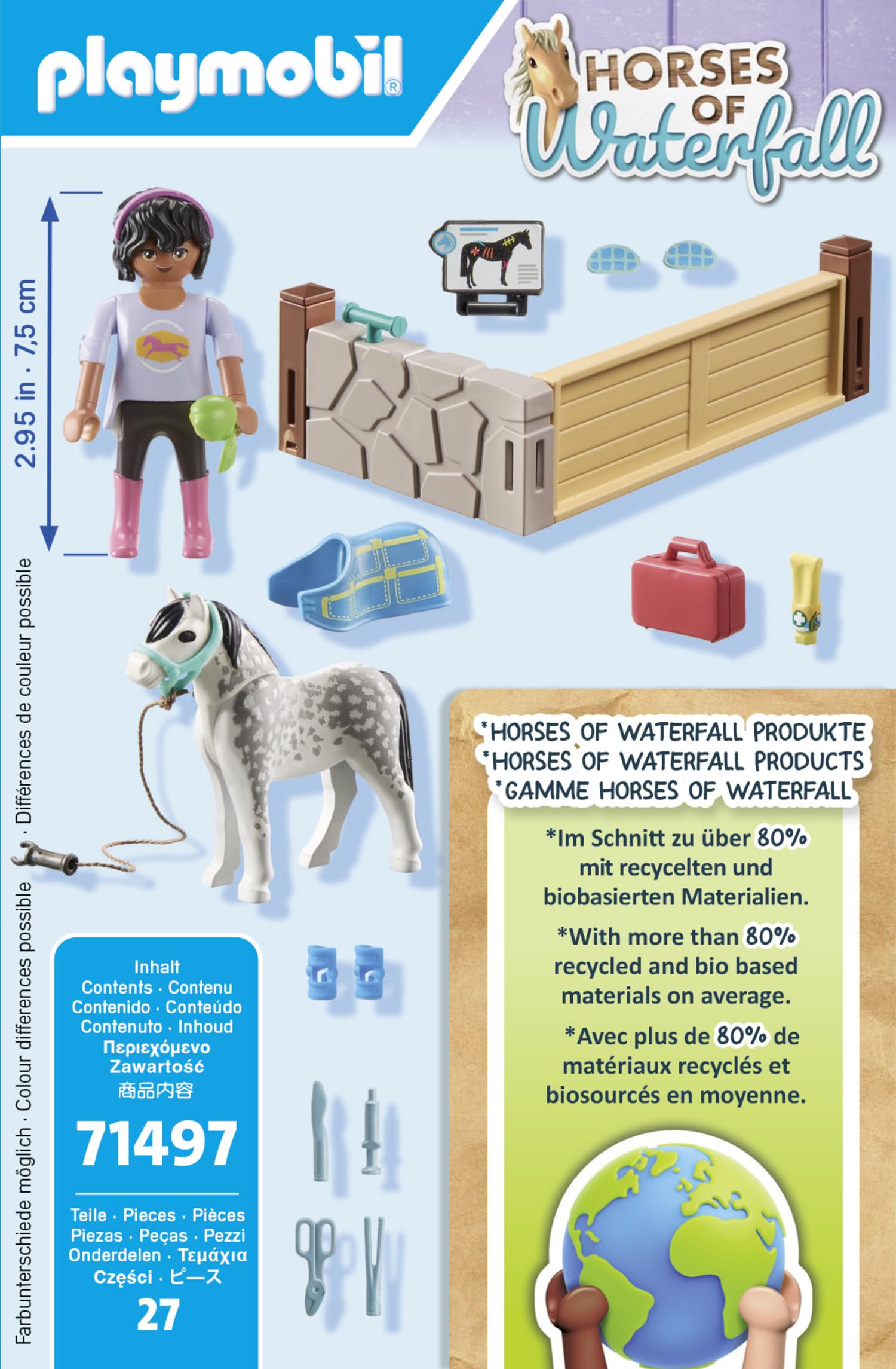 Playmobil Horses 71497 Veterinaria Cavalli playset 27 pezzi