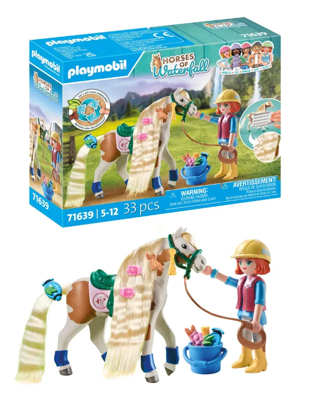 Playmobil Horses 71639 Ellie con Cavallo Pinto 33 Pezzi