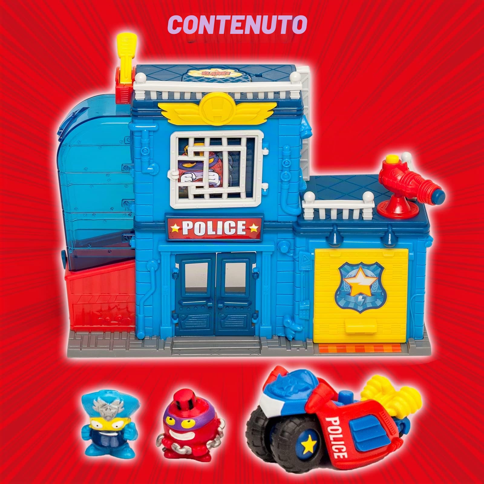 SuperThings Police Station Stazione Polizia Playset con Veicolo