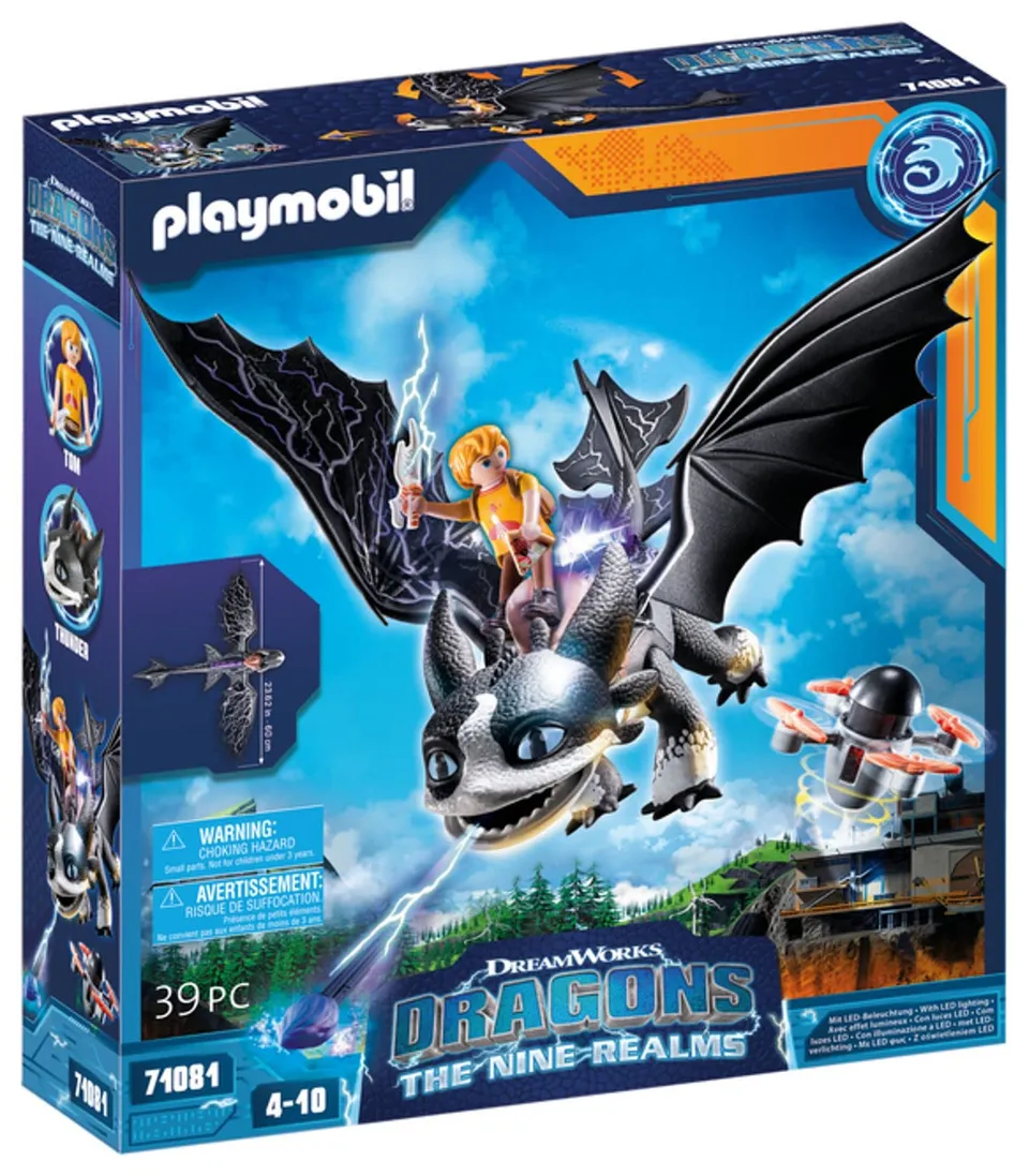 Playmobil Dinosauri e Draghi 71081 Thunder e Tom drago