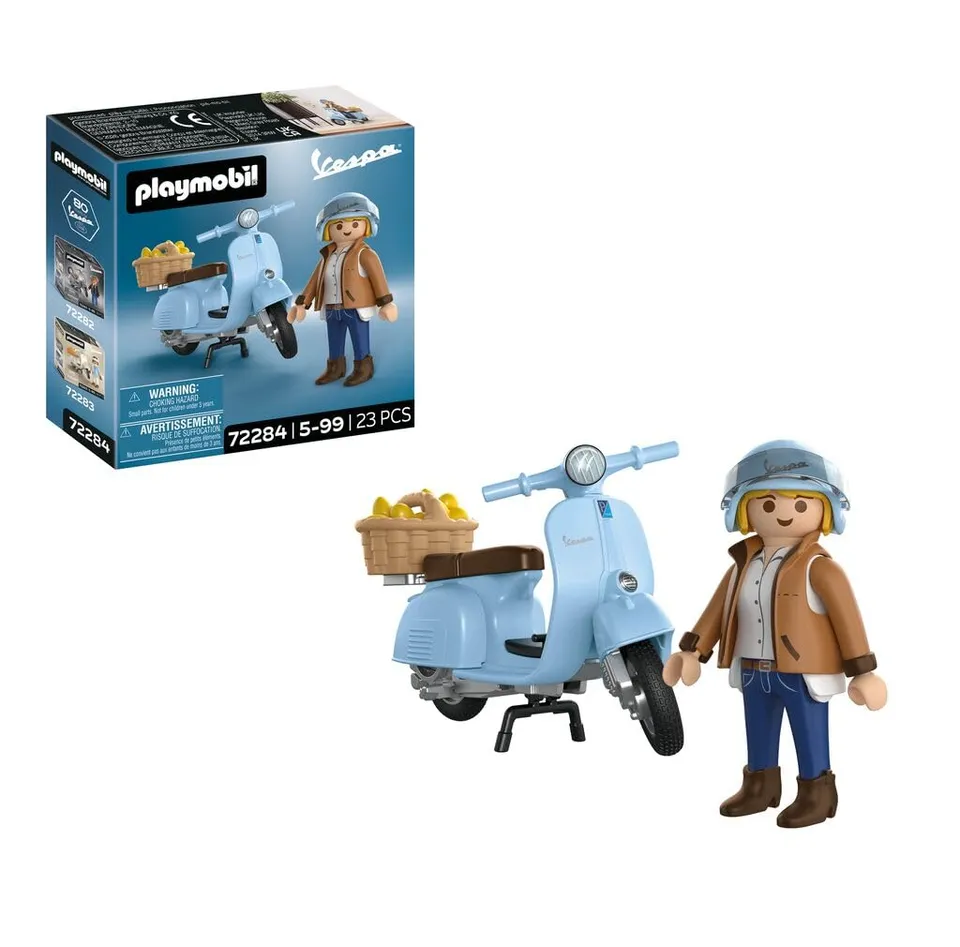 Playmobil 72284 Vespa 80 anni scooter azzurro personaggio