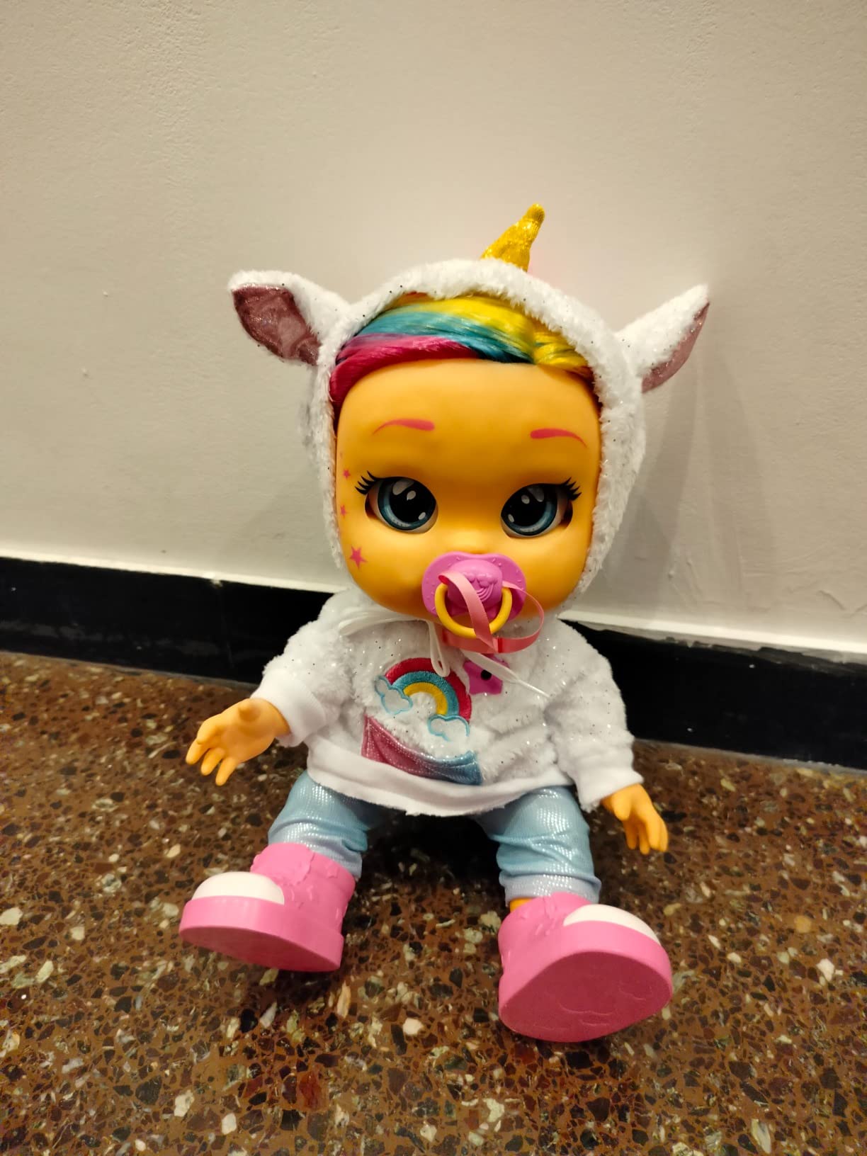 IMC Toys Cry Babies Dreamy bambola interattiva unicorno 33 cm