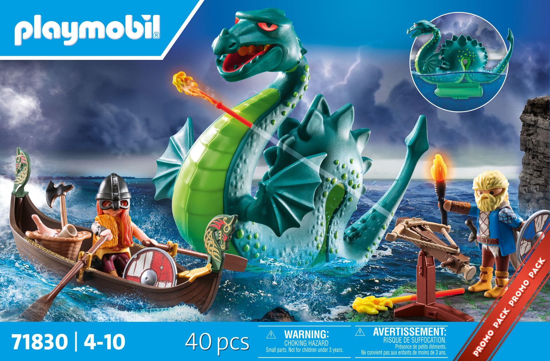 Playmobil 71830 Vichingo con Mostro Marino set drago nave