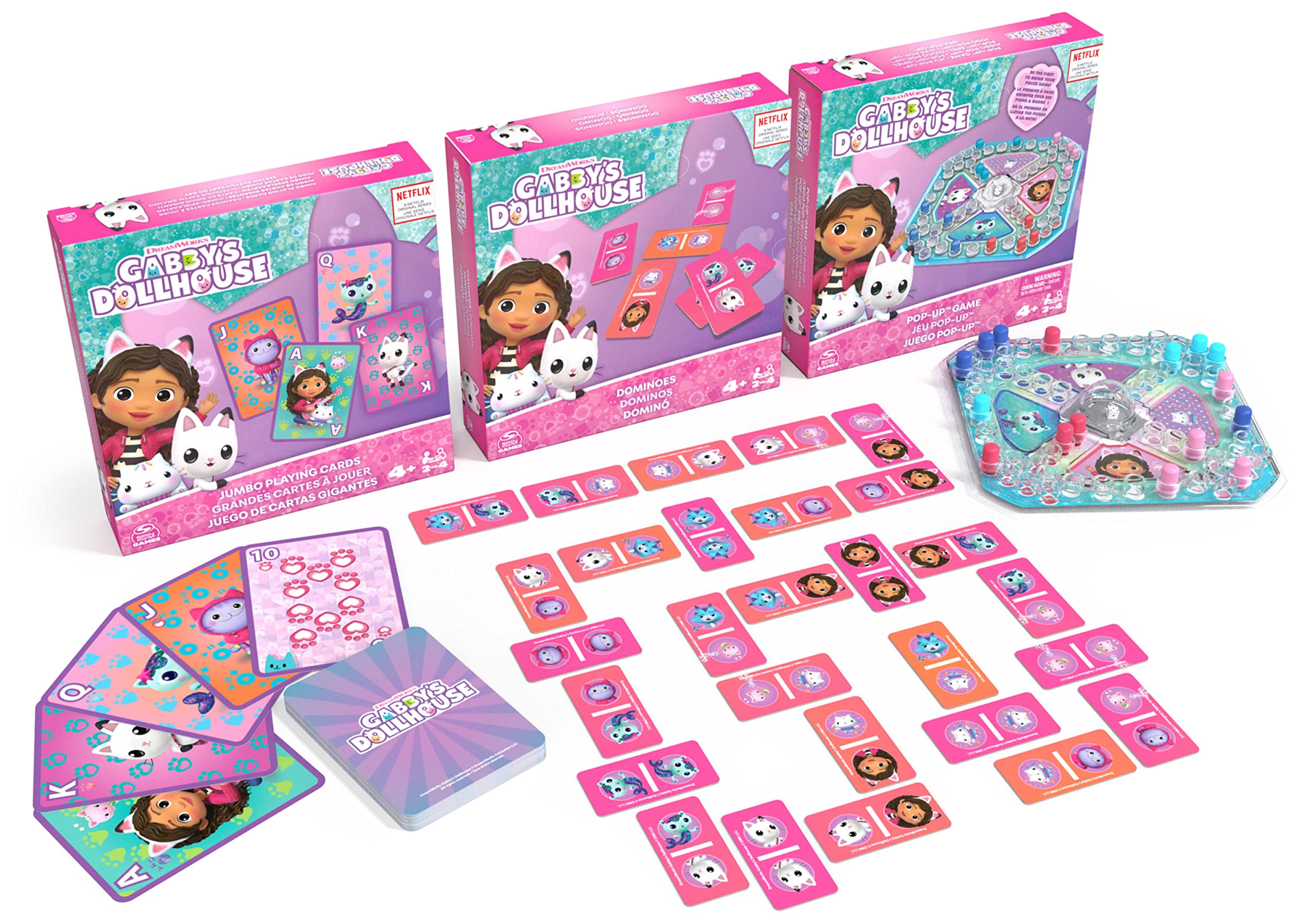Spin Master Gabby Set 3 Giochi da Tavolo Casa Bambole 4+ Anni