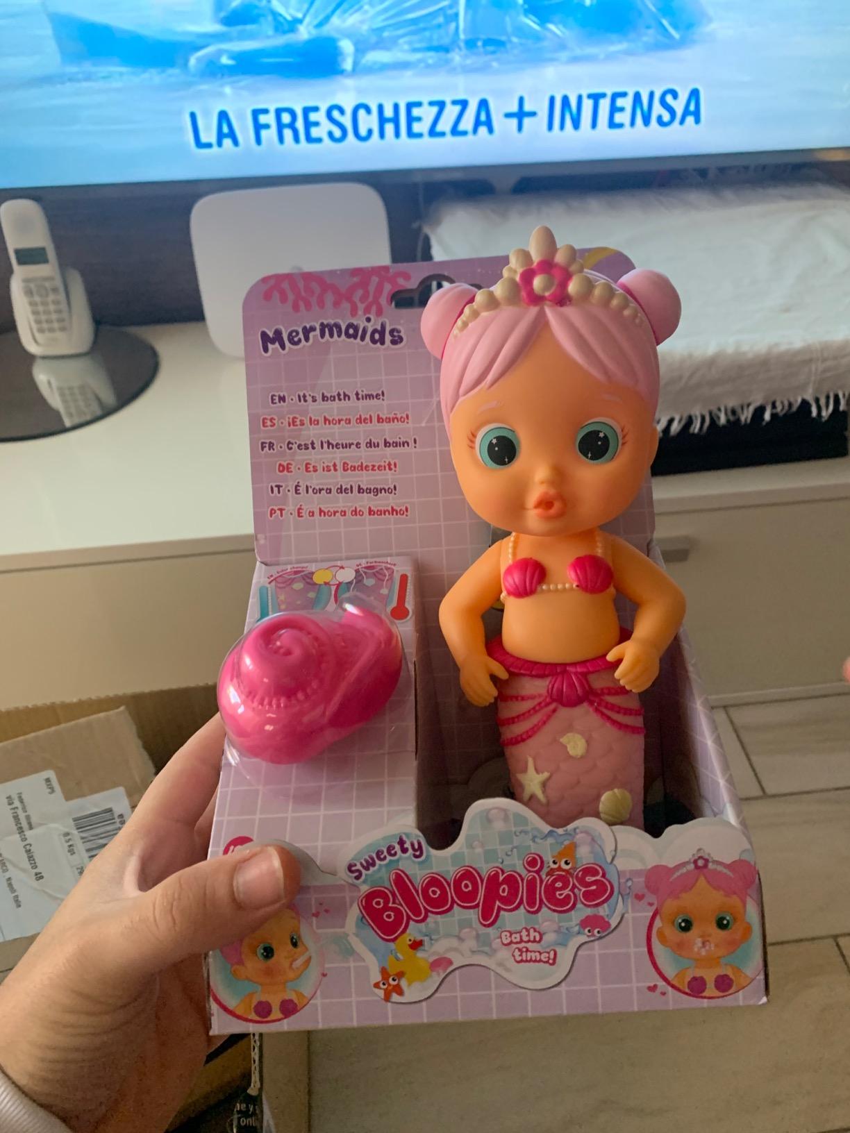 Bloopies Sirenetta Sweety Bambola Bagnetto Coda Cambia Colore