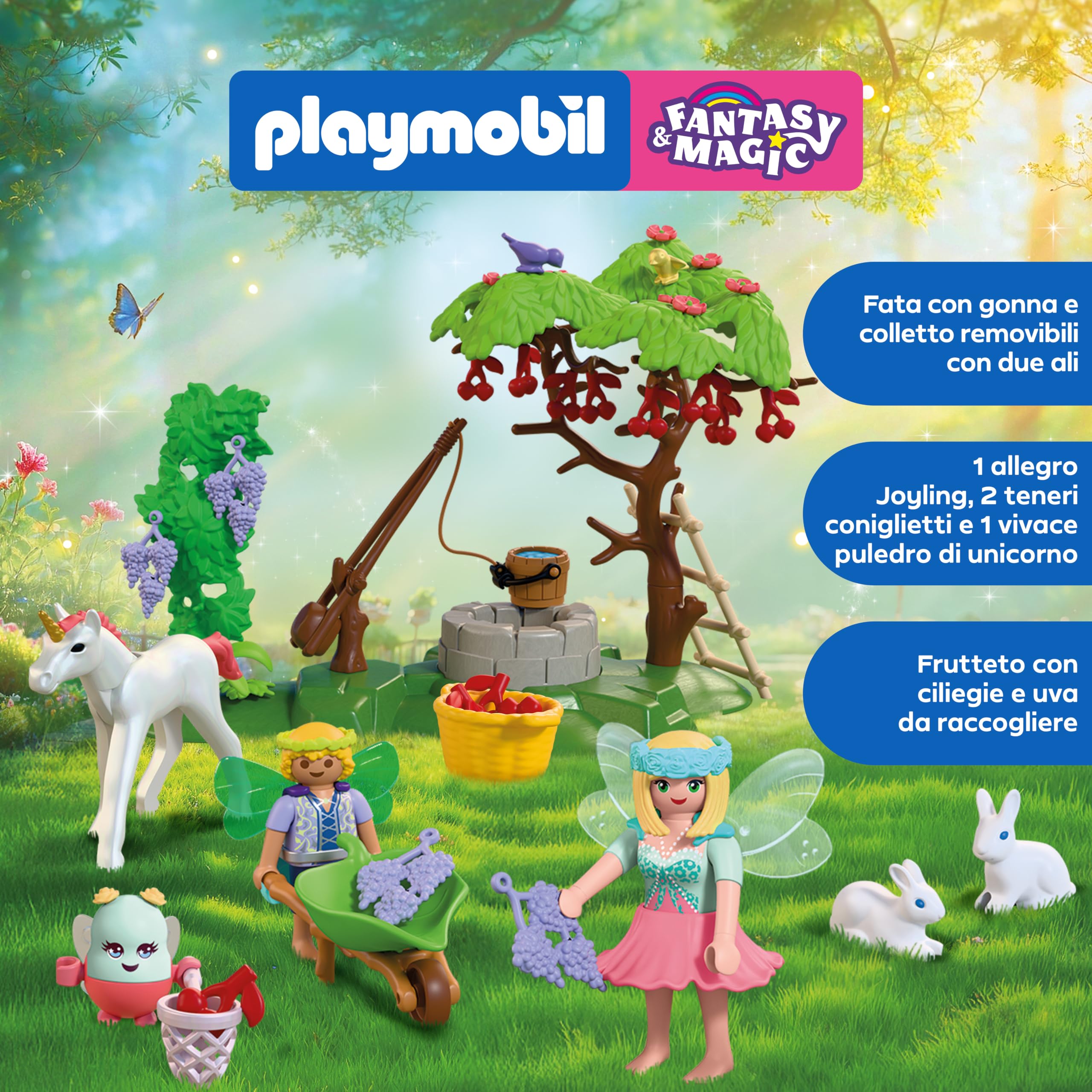 PLAYMOBIL Fantasy 72215 giardino fate con unicorno