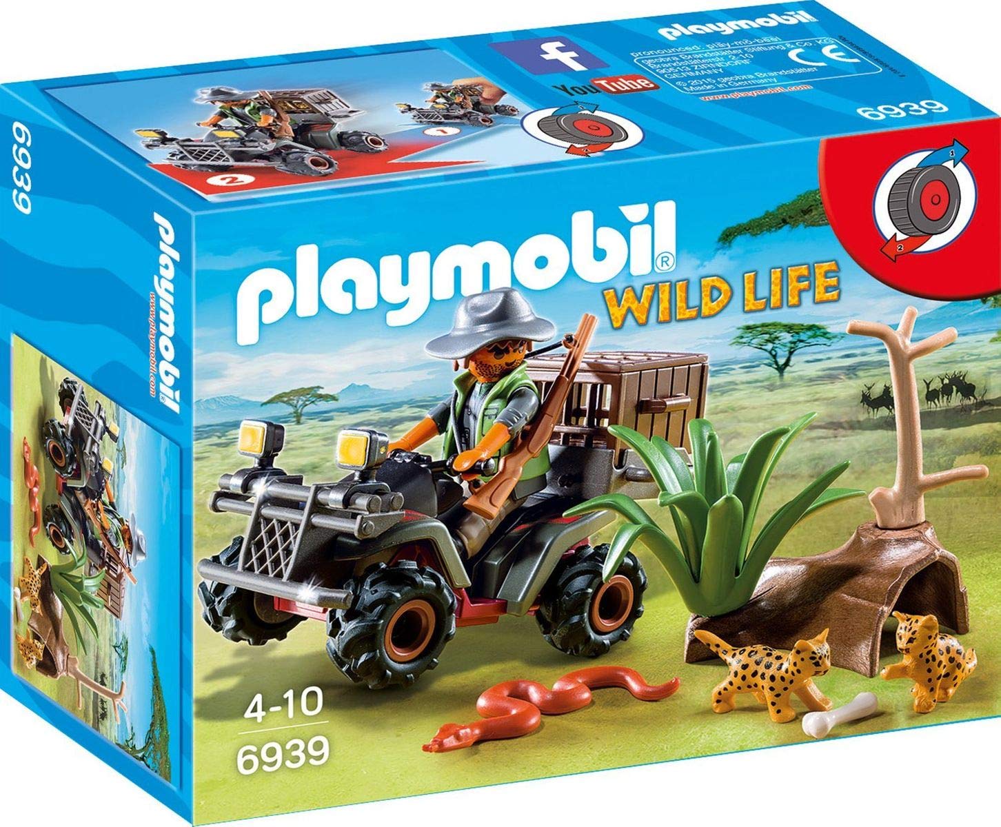 Playmobil 6939 Bracconiere con Quad playset 30 pezzi