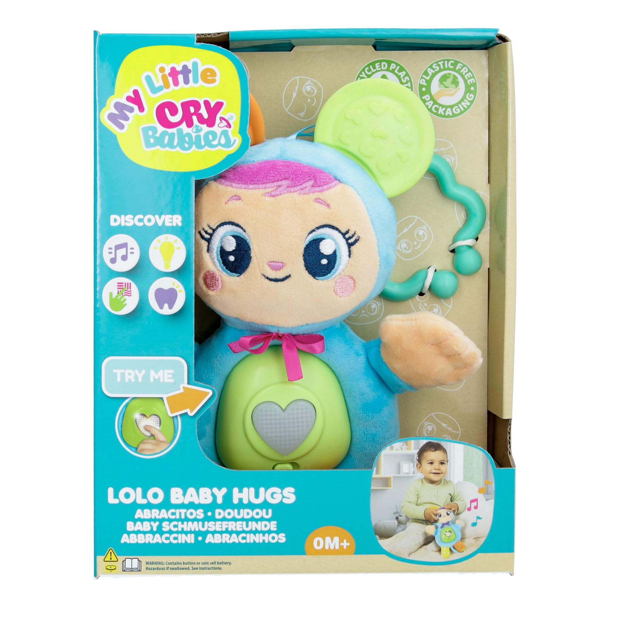 CRY BABIES My Little Lolo Dolci Abbracci Peluche Morbido con Suoni