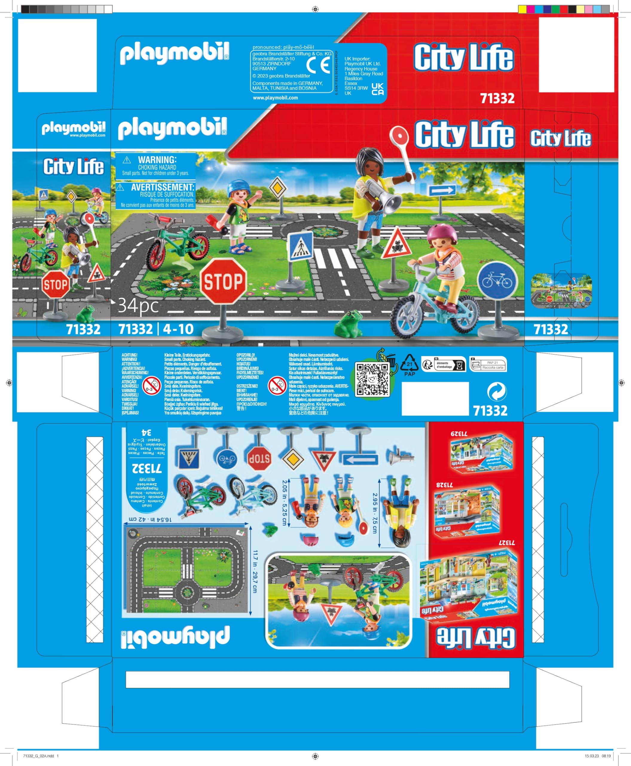 Playmobil City Life 71332 Educazione Stradale Bici 34 Pezzi