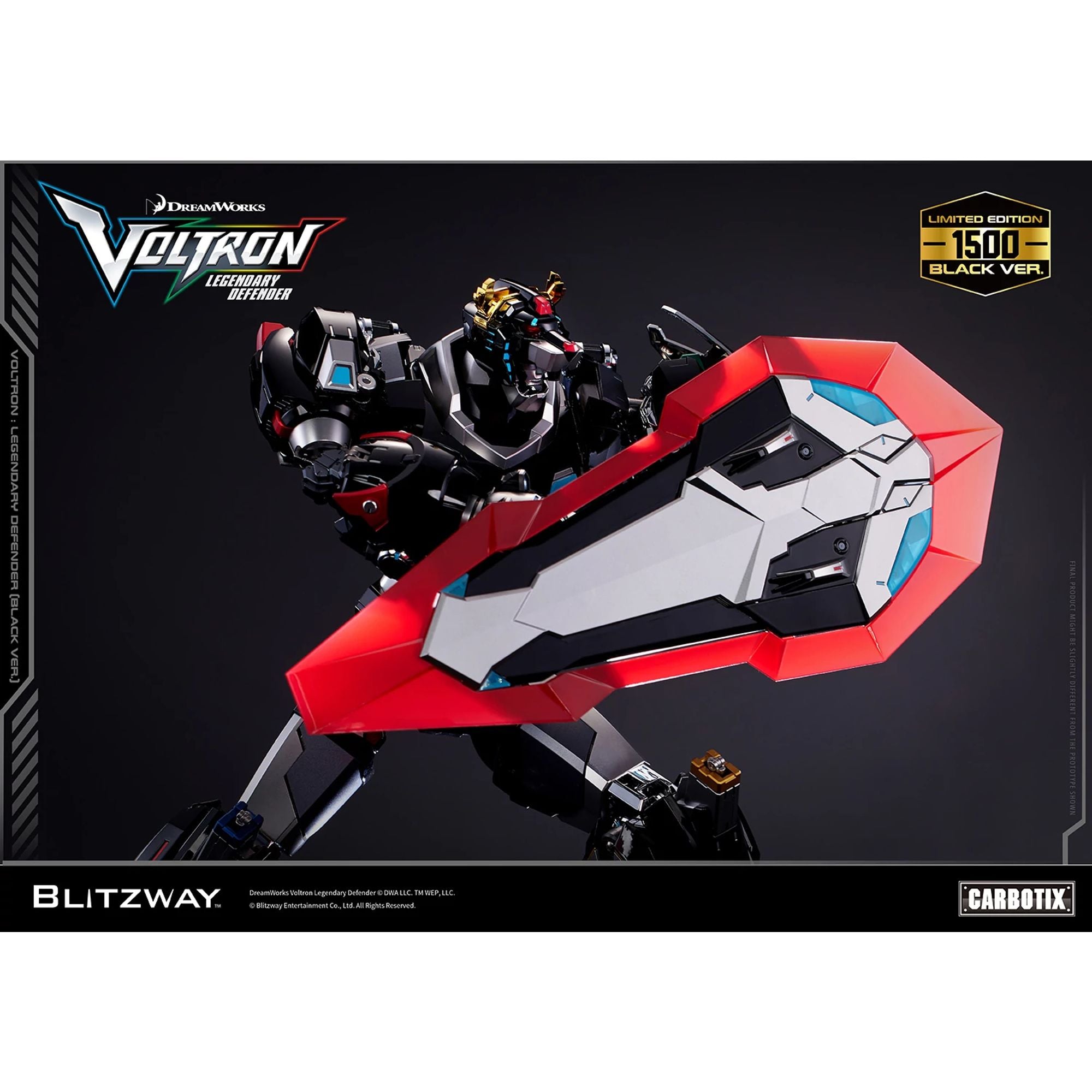 Blitzway Voltron Carbotix Black Limited action figure die-cast