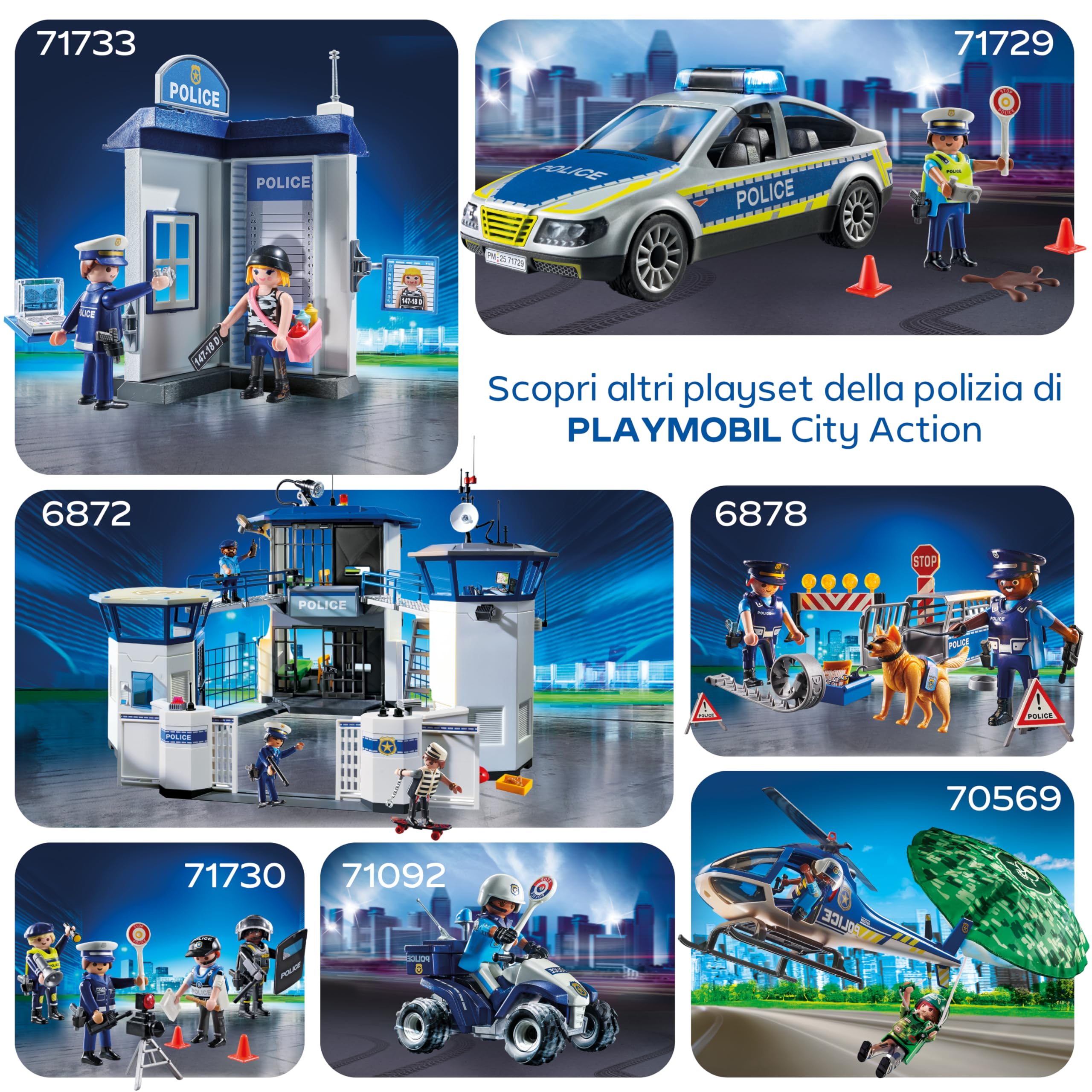 PLAYMOBIL Heroes 71729 Auto Pattuglia Polizia con Luci e Suoni