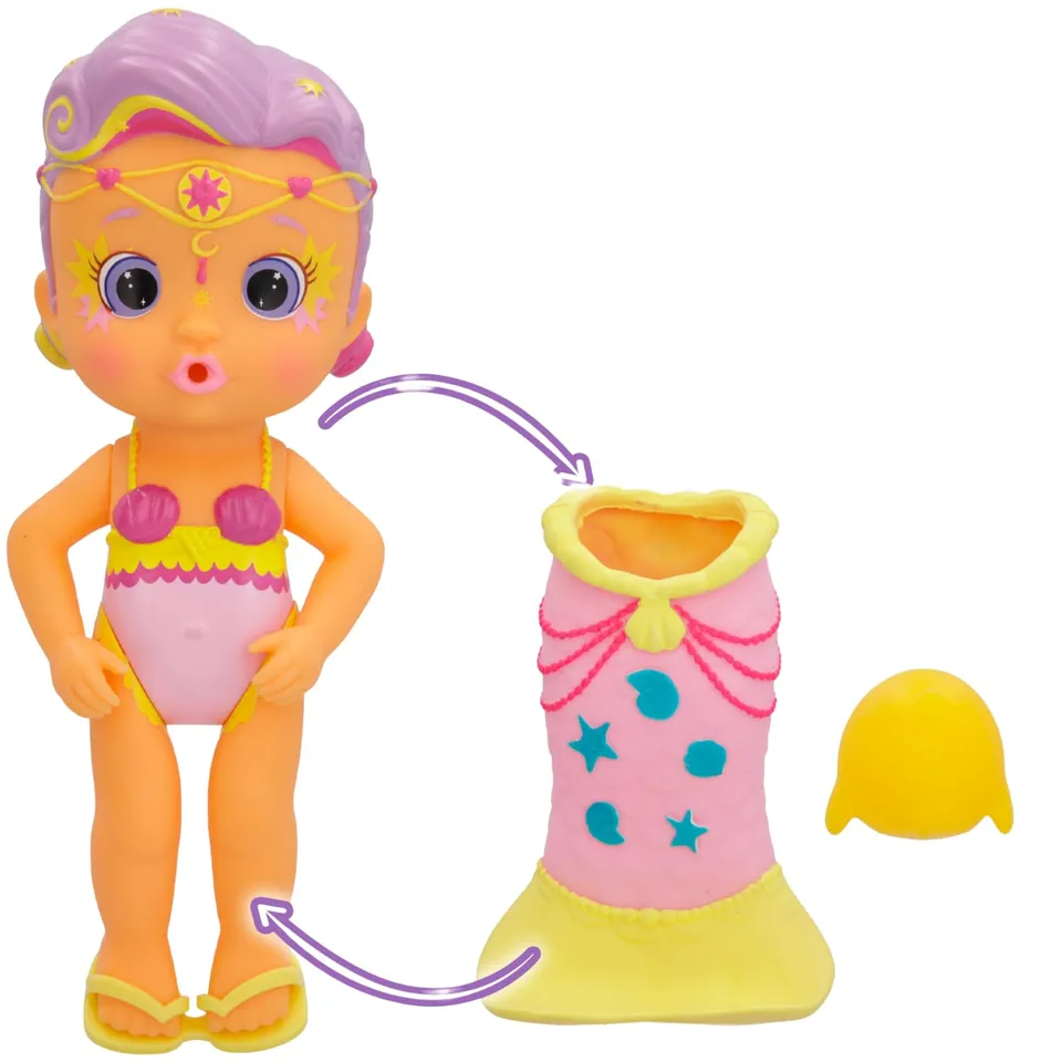 Bloopies Sirenetta Audrey bambola bagnetto coda cambia colore