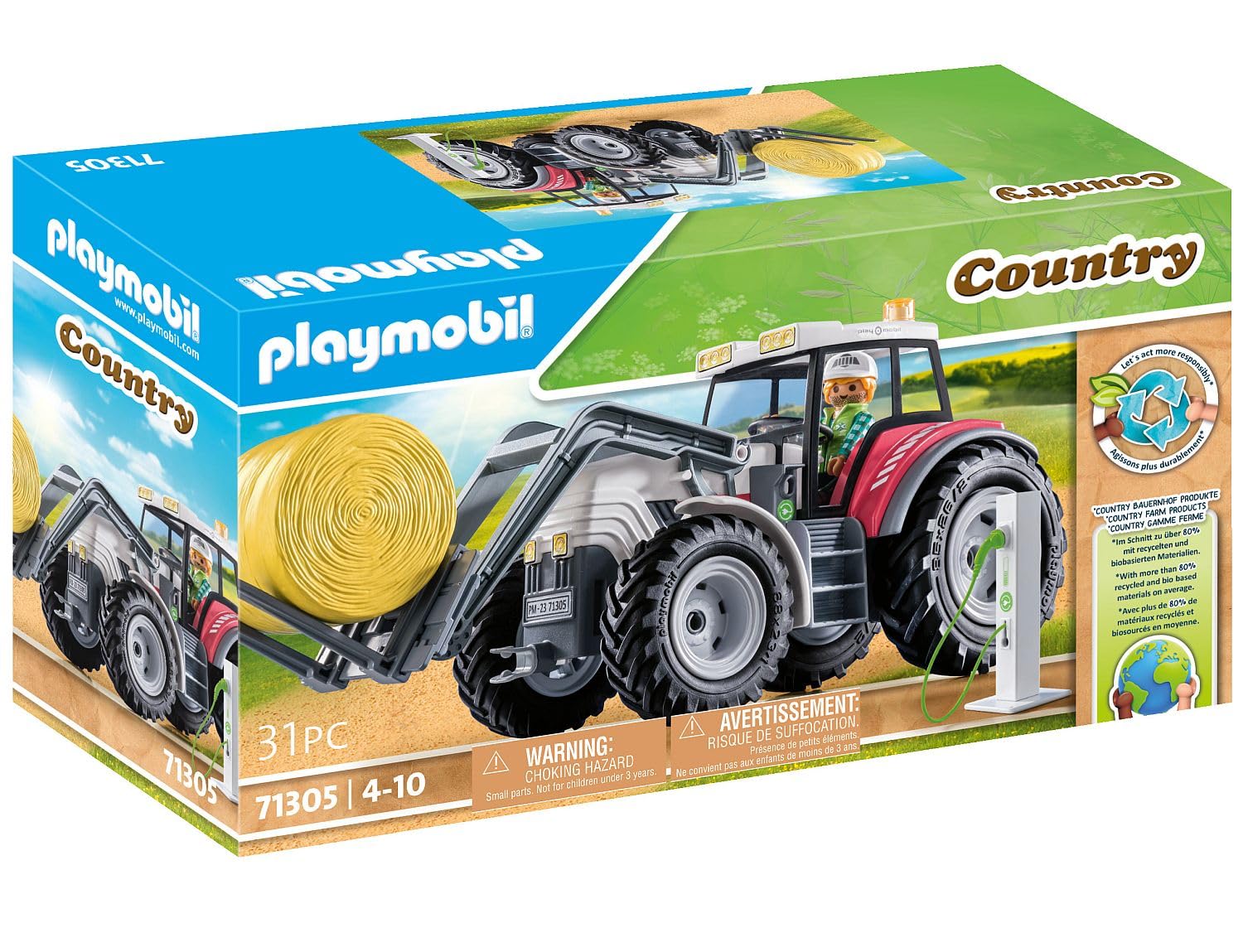 PLAYMOBIL Country 71305 Trattore Grande Giocattolo Elettrico