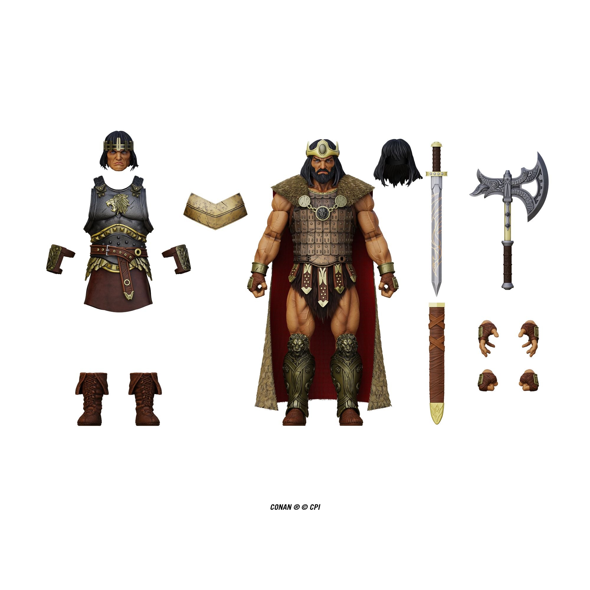 Boss Fight Epic HACKS King Conan action figure con mantello