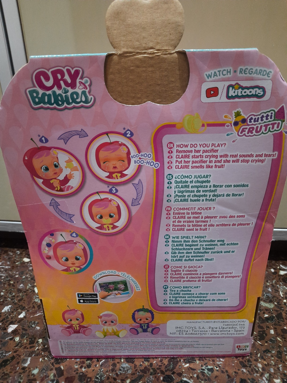 Cry Babies Tutti Frutti Claire bambola ciliegia 30 cm