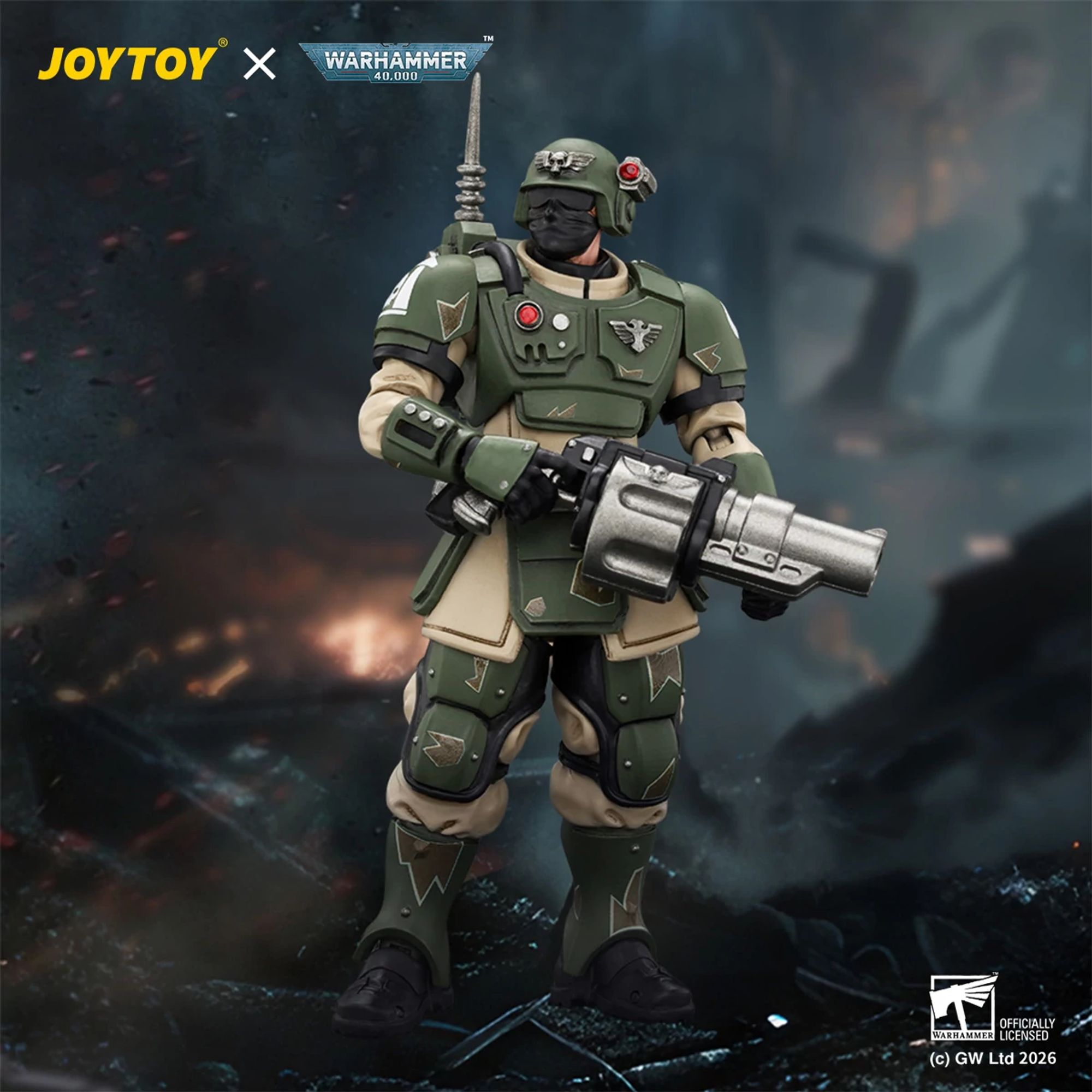 JoyToy Astra Militarum Kasrkin 5 action figure con lancia granate