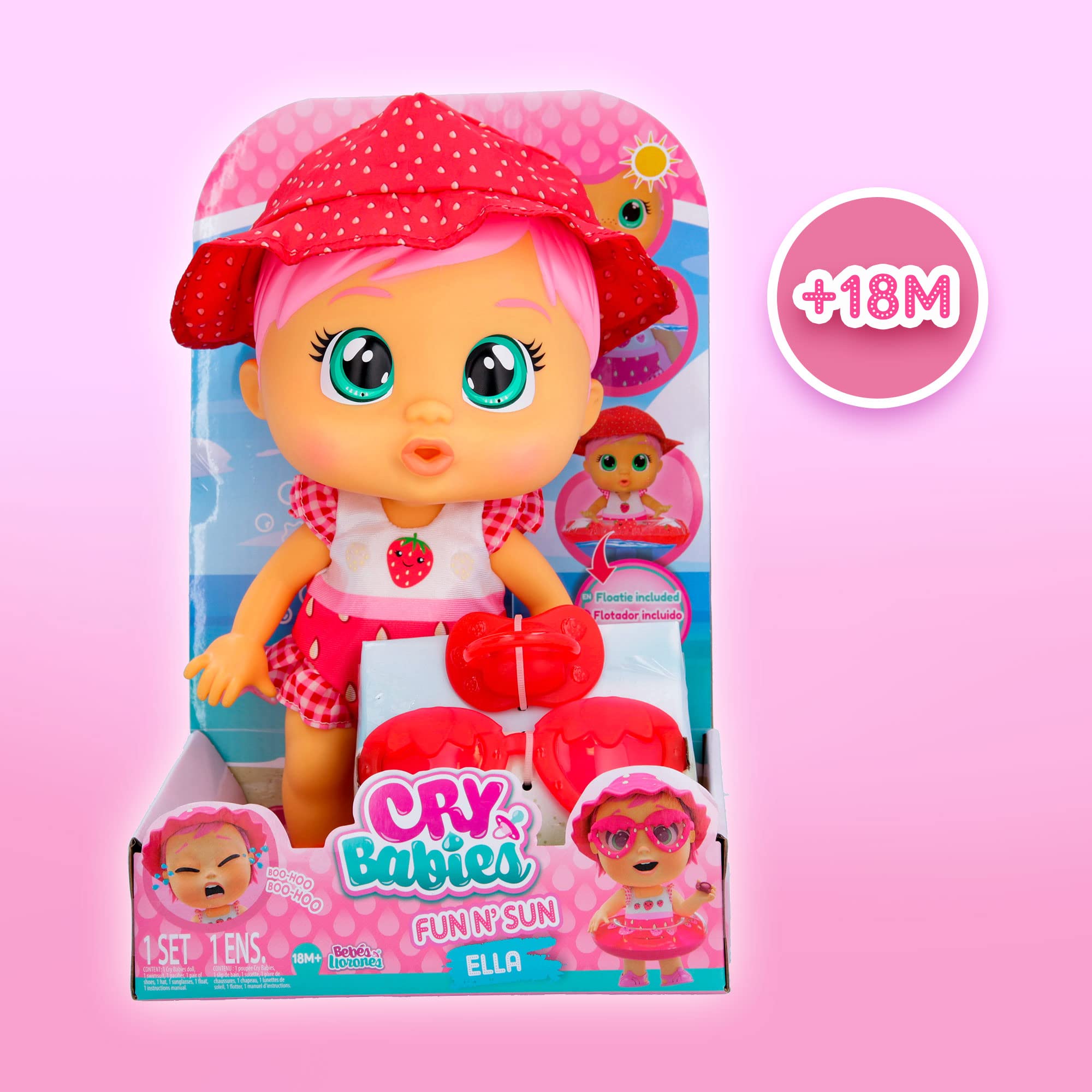 CRY BABIES Fun Sun Ella bambola acqua impermeabile 28 cm
