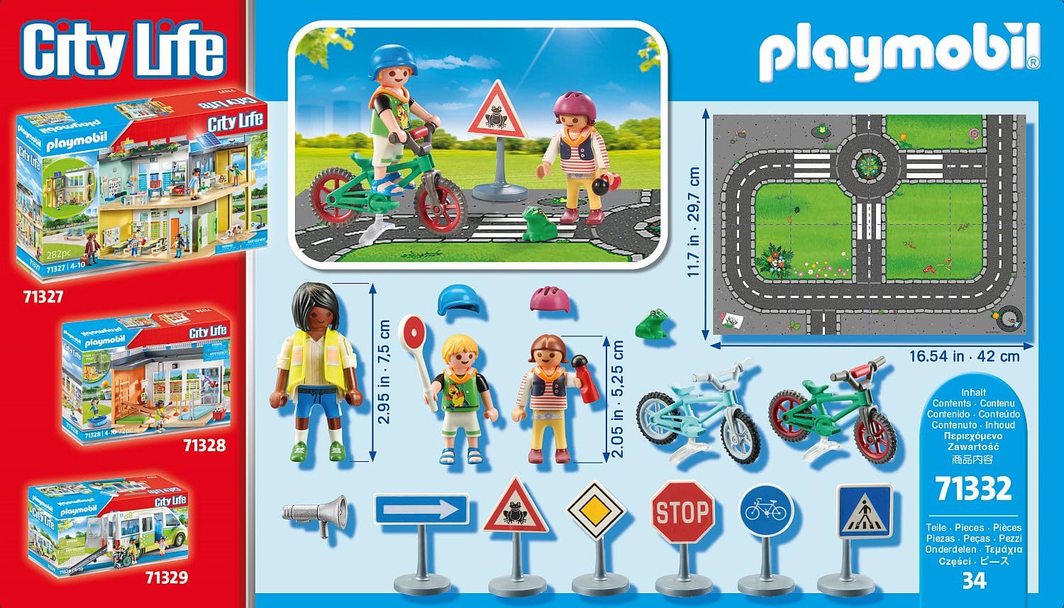 Playmobil City Life 71332 Educazione Stradale Bici 34 Pezzi