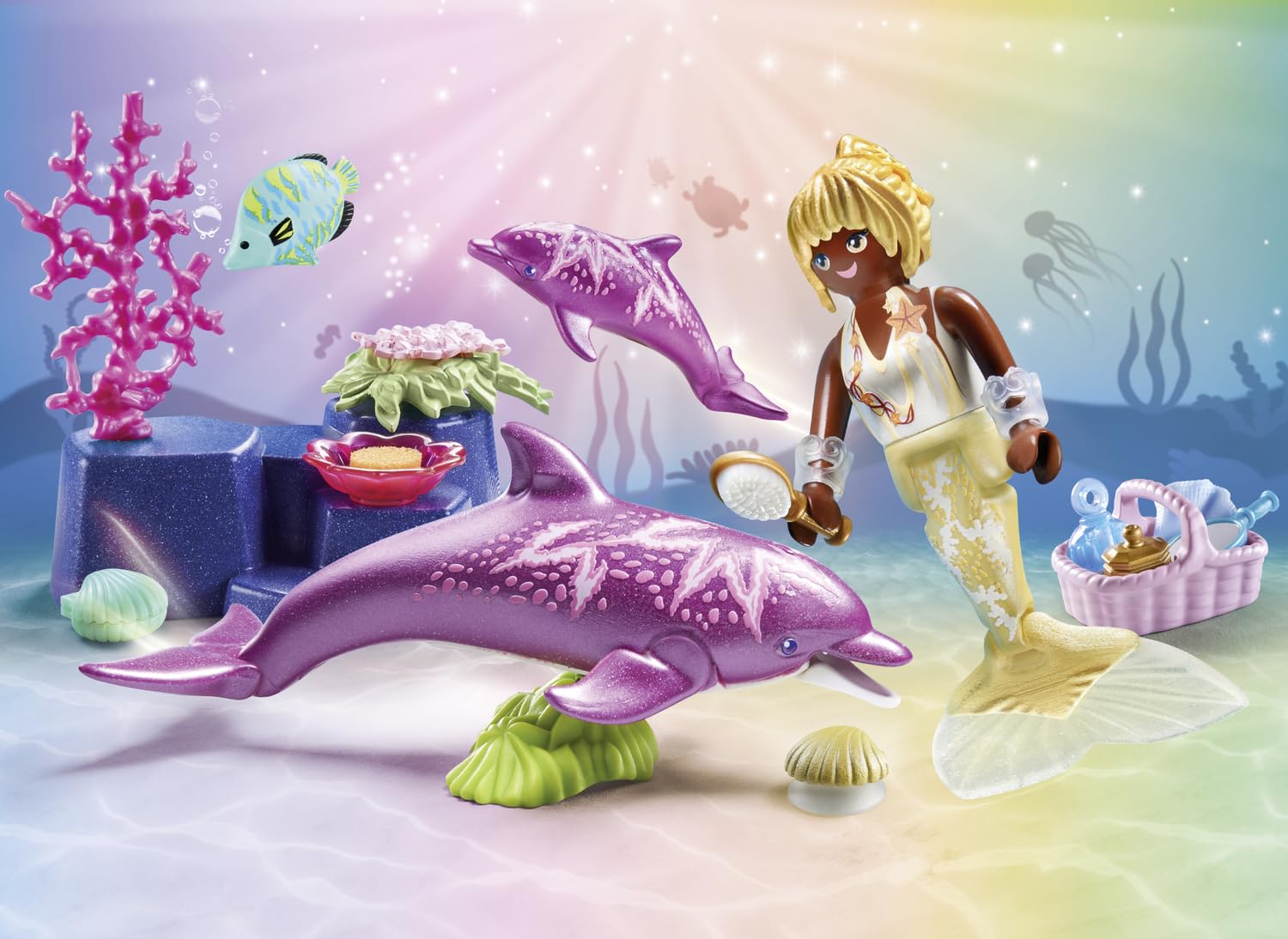 PLAYMOBIL Princess Magic 71501 Sirenetta con delfini